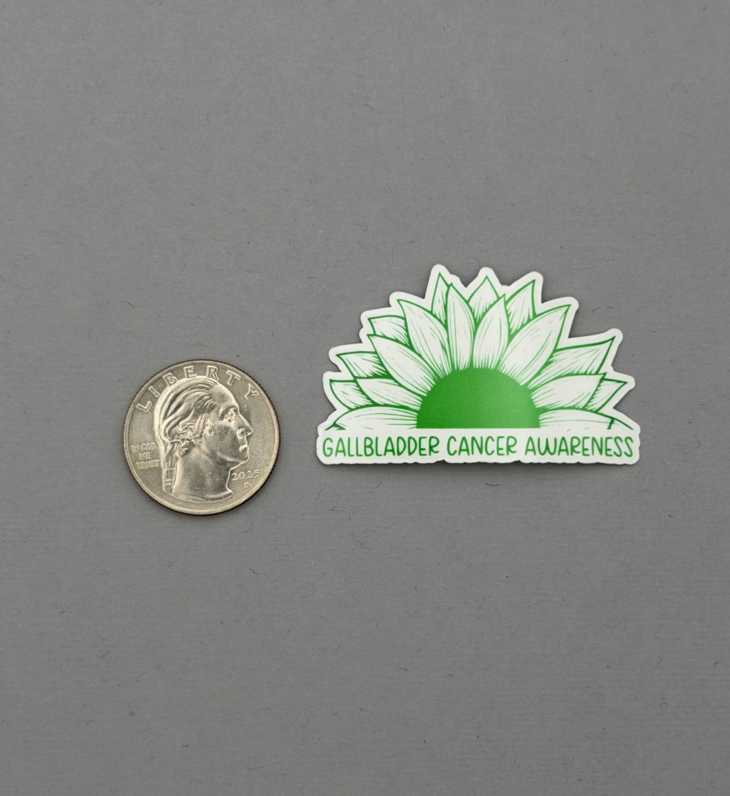 Gallbladder Cancer Awareness Sunflower Sticker