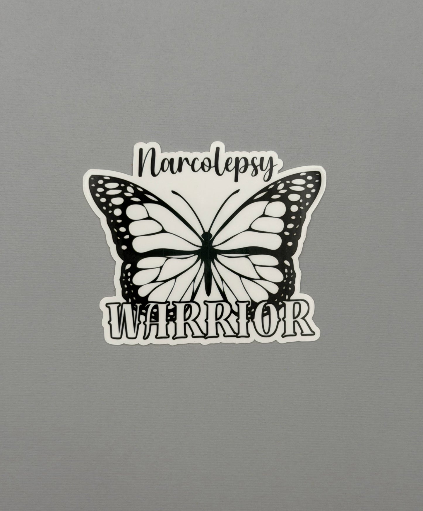 Narcolepsy Warrior Butterfly Sticker or Magnet