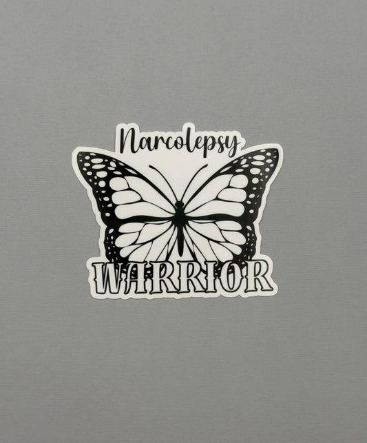 Narcolepsy Warrior Butterfly Sticker or Magnet