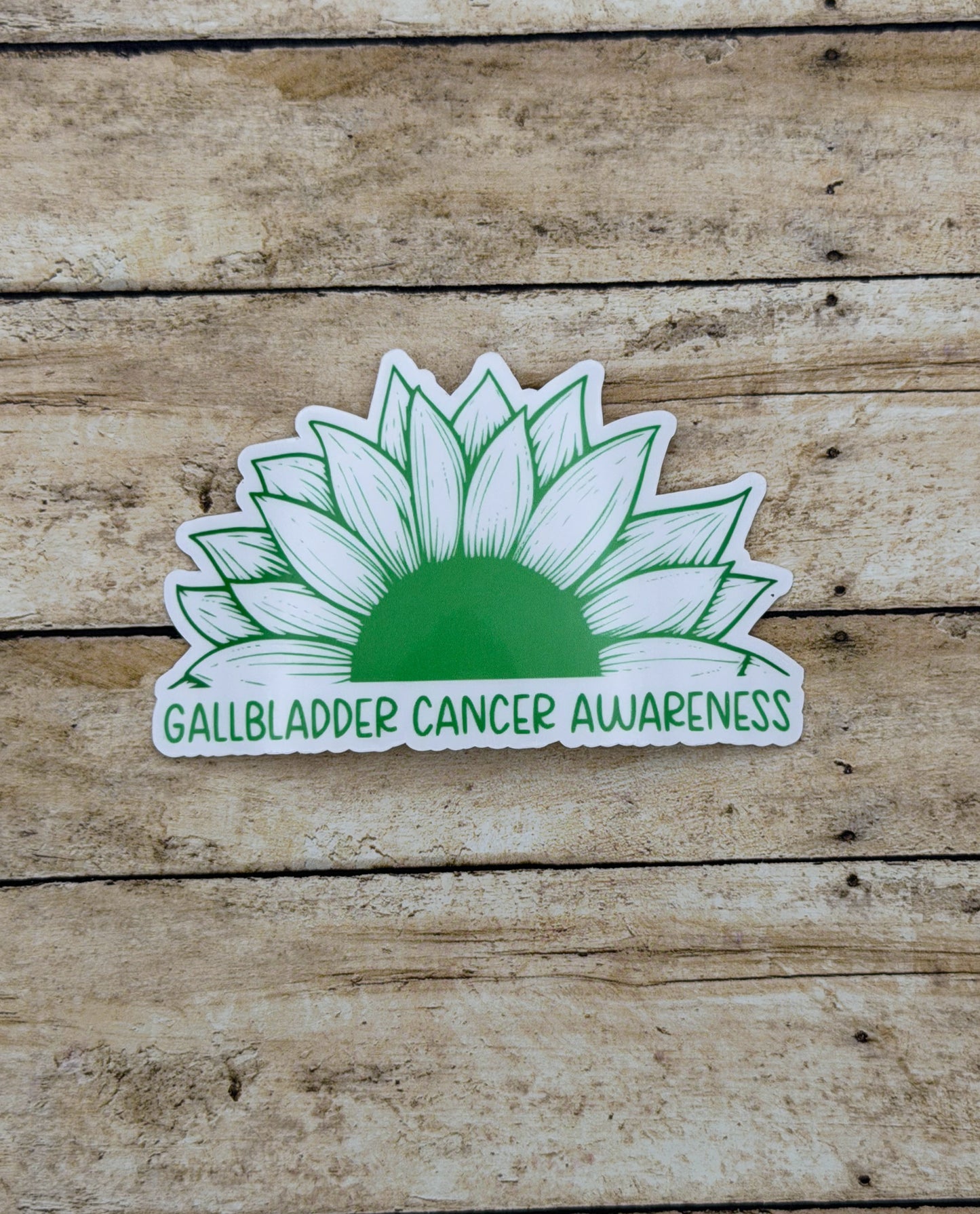 Gallbladder Cancer Awareness Sunflower Sticker