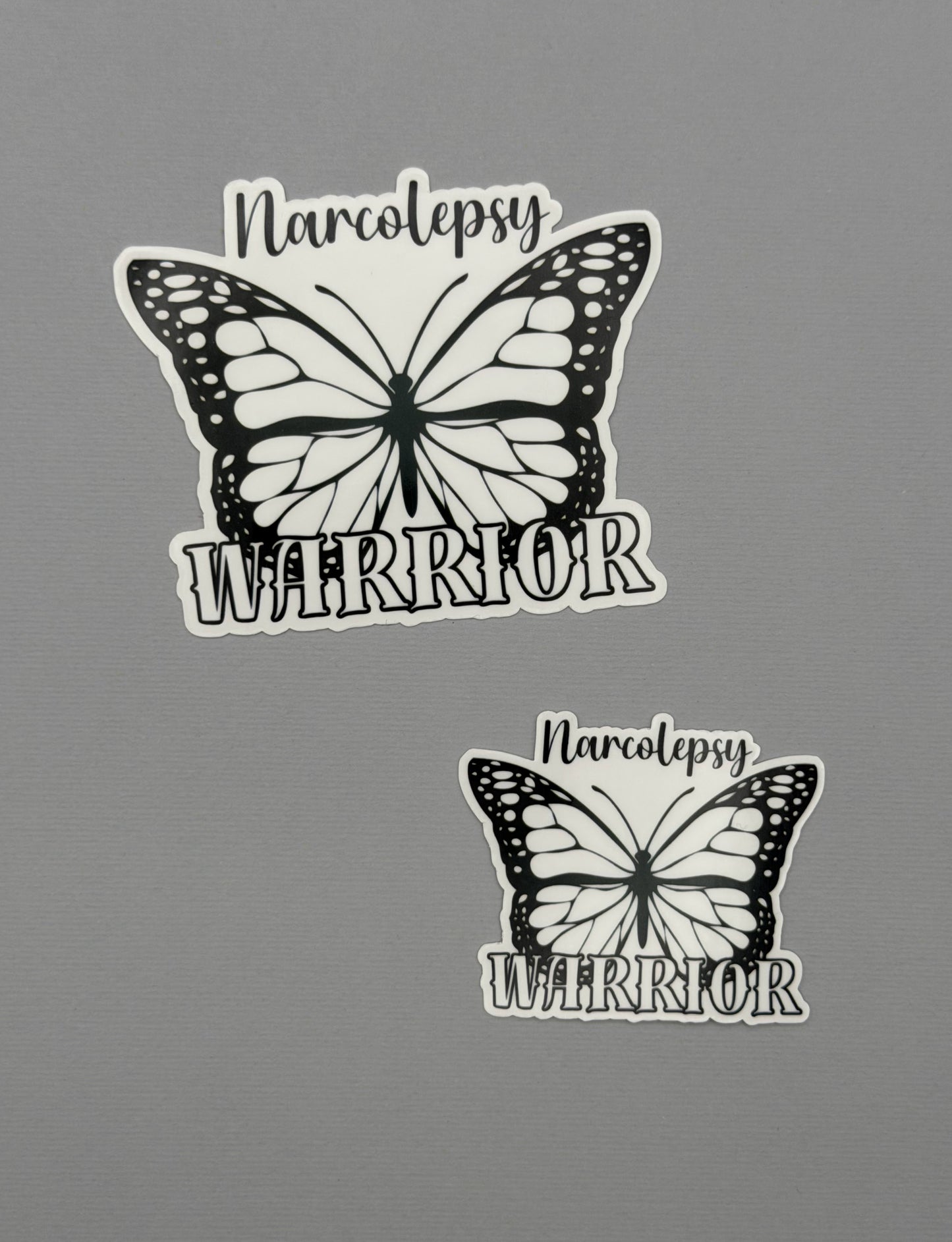 Narcolepsy Warrior Butterfly Sticker or Magnet