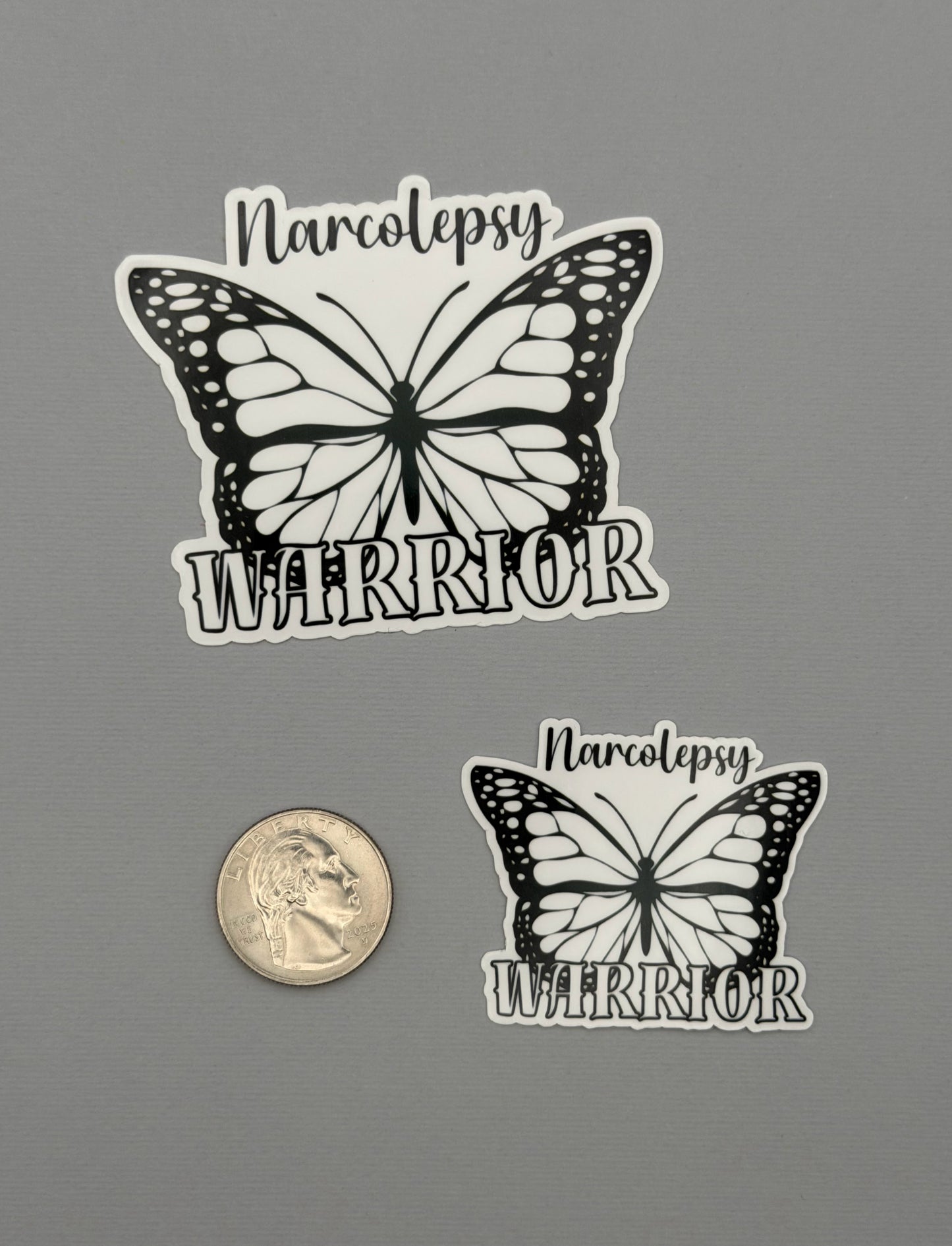 Narcolepsy Warrior Butterfly Sticker or Magnet