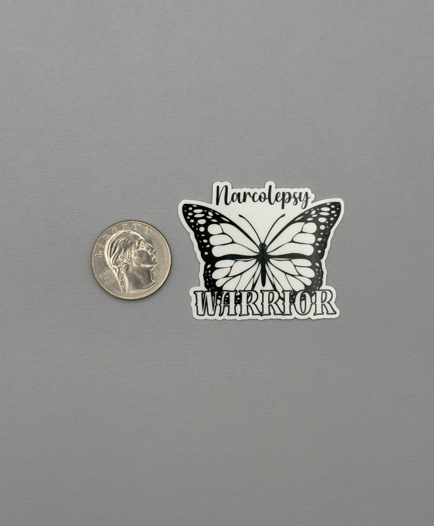 Narcolepsy Warrior Butterfly Sticker or Magnet