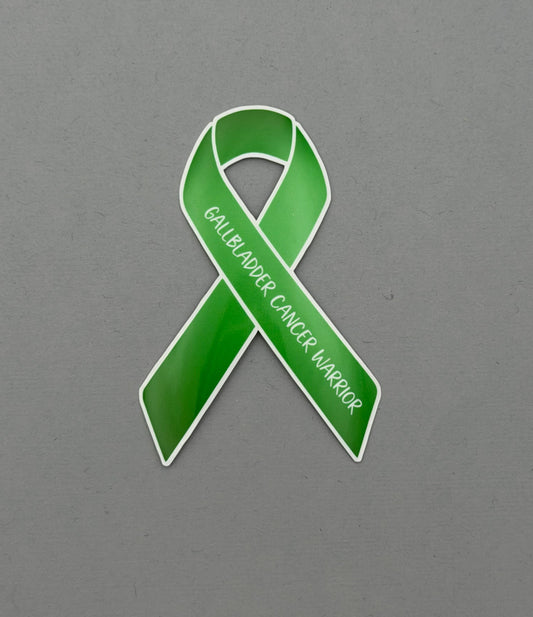 Gallbladder Cancer Warrior Ribbon Sticker