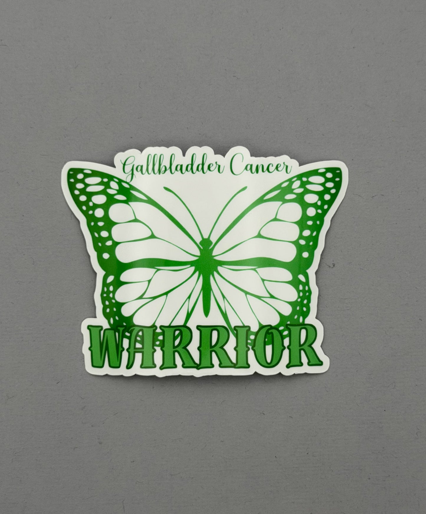 Gallbladder Cancer Warrior Butterfly Sticker