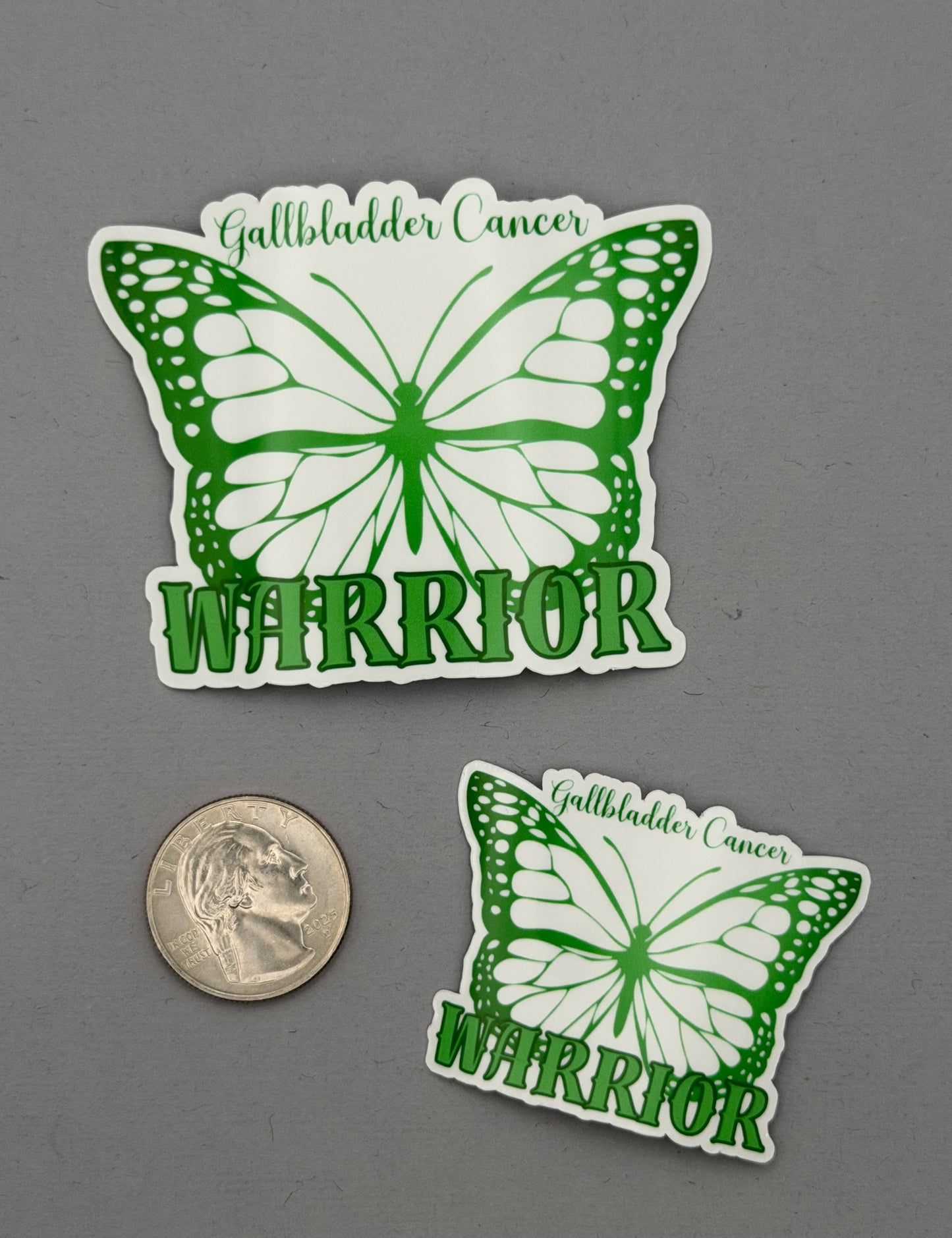 Gallbladder Cancer Warrior Butterfly Sticker