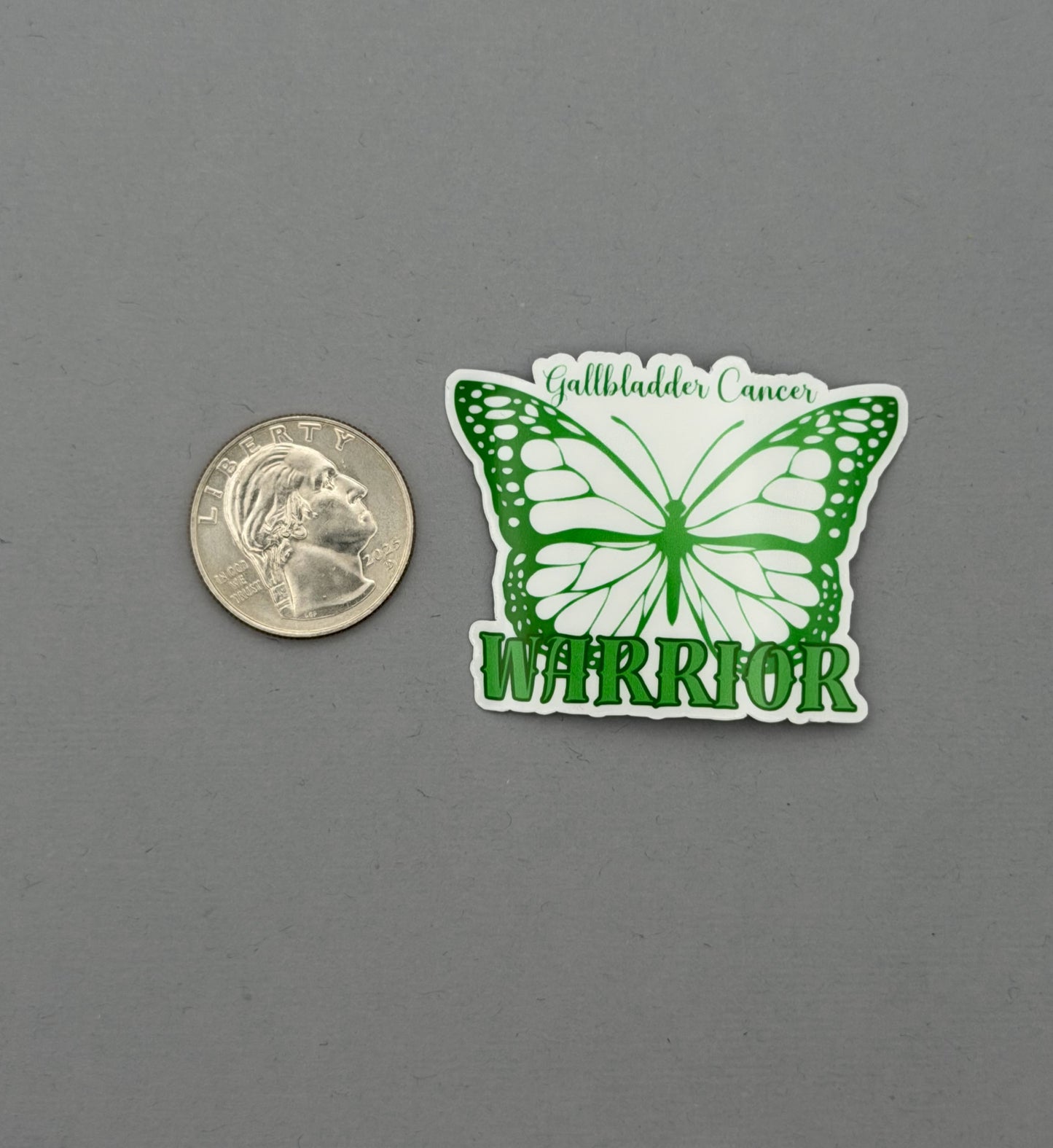 Gallbladder Cancer Warrior Butterfly Sticker