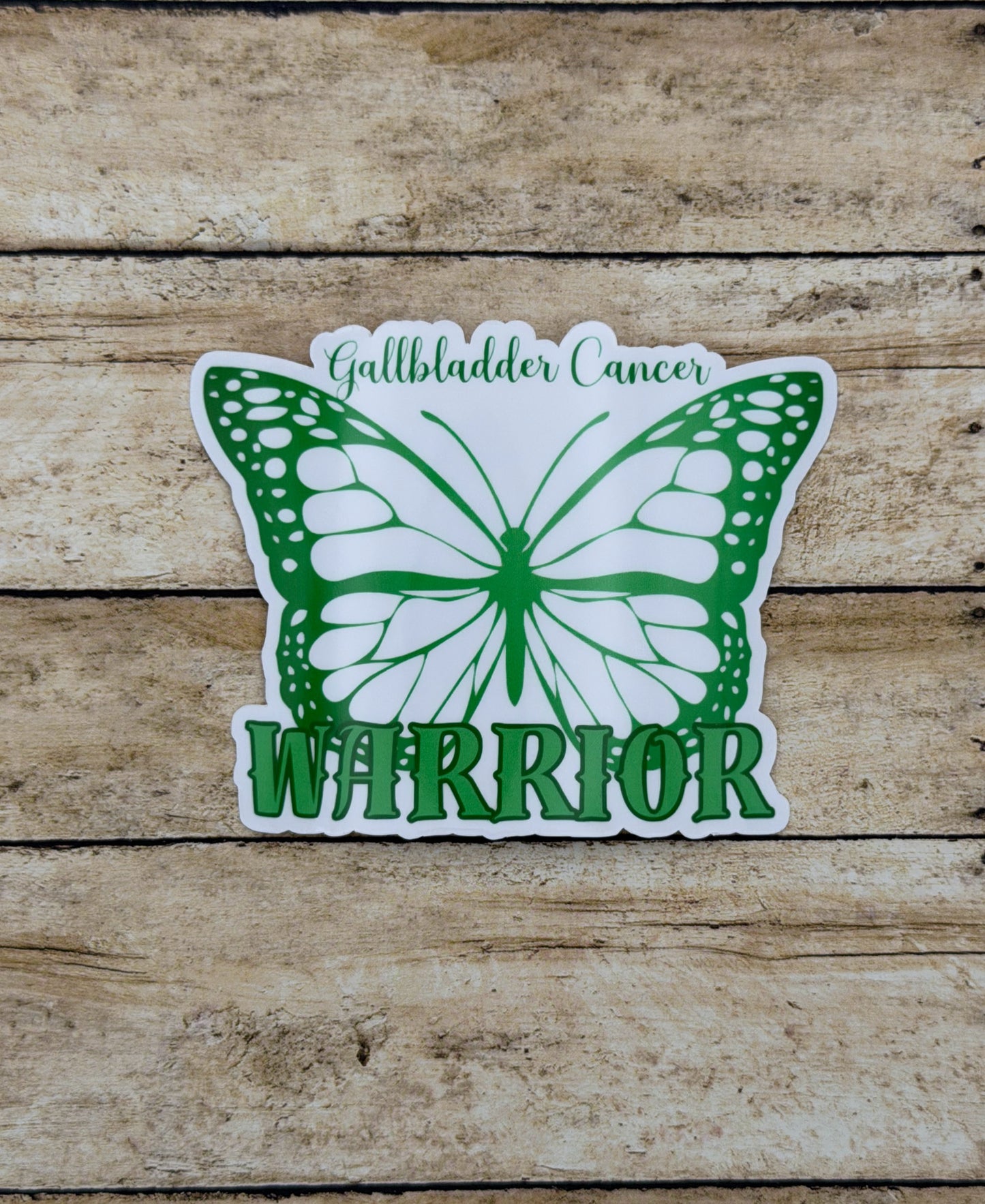 Gallbladder Cancer Warrior Butterfly Sticker