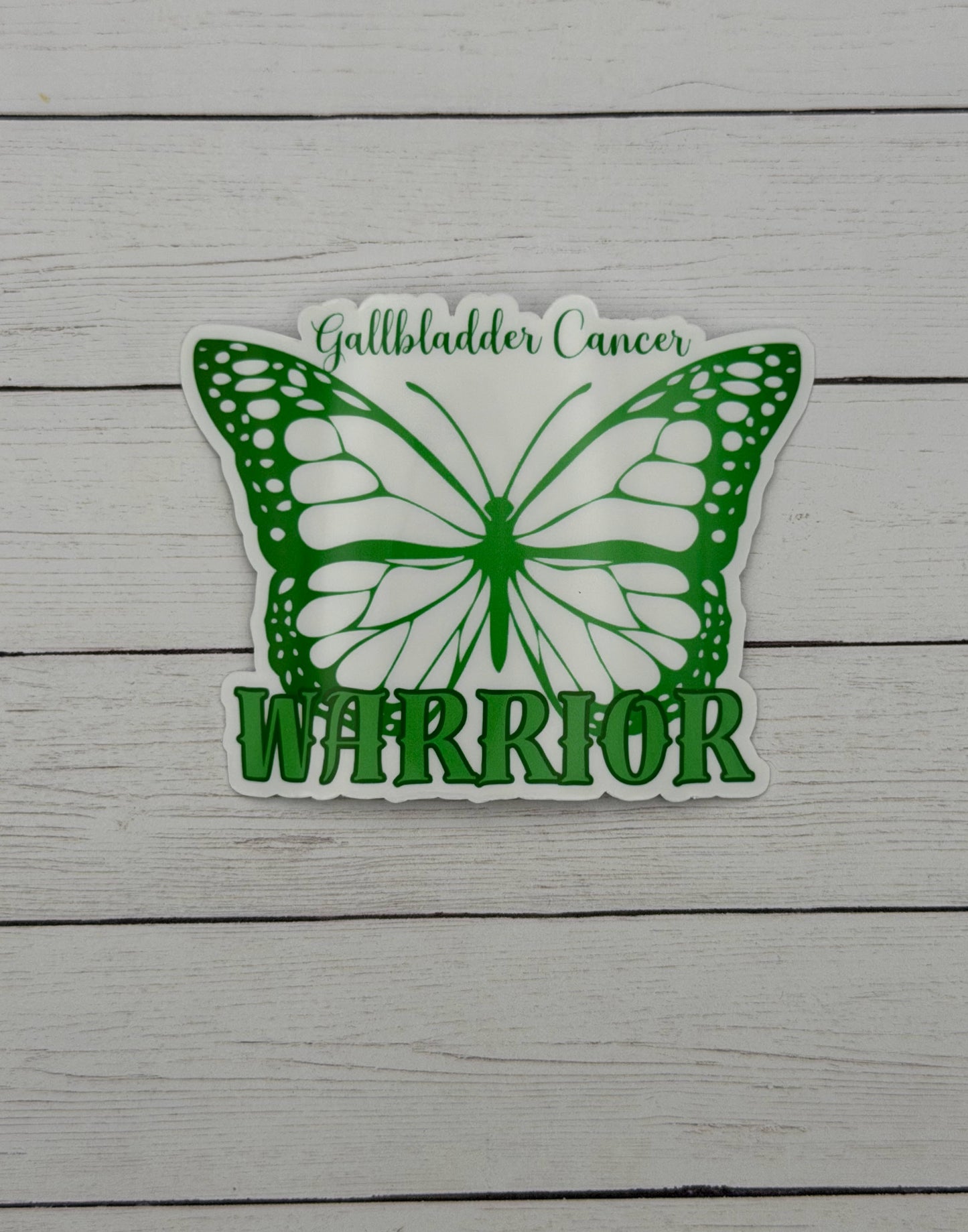 Gallbladder Cancer Warrior Butterfly Sticker