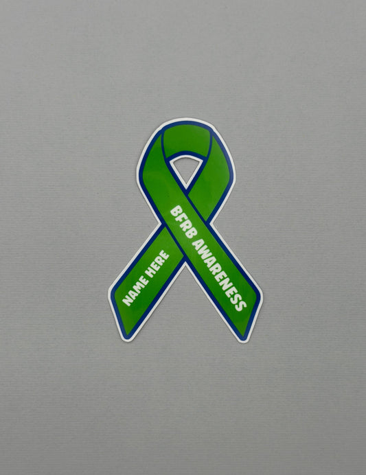 BFRB Awareness Custom Ribbon Sticker or Magnet | Body-Focused Repetitive Behaviors