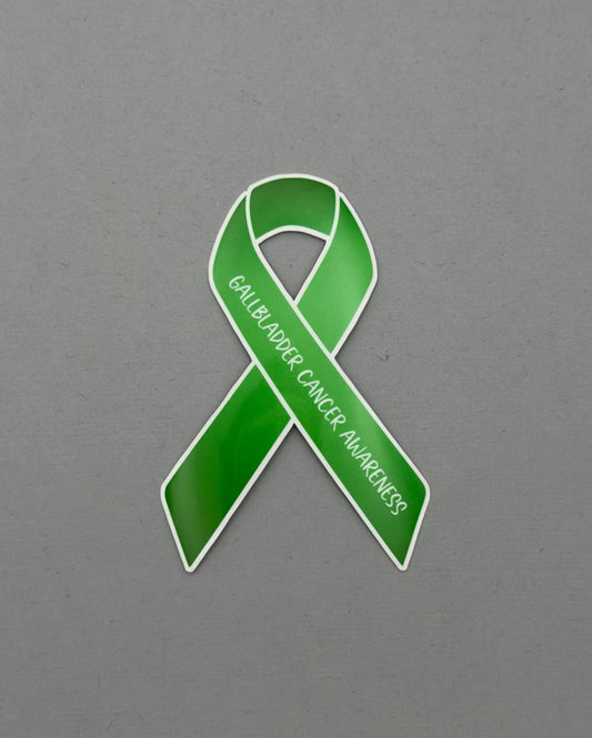 Gallbladder Cancer Awareness Ribbon Sticker