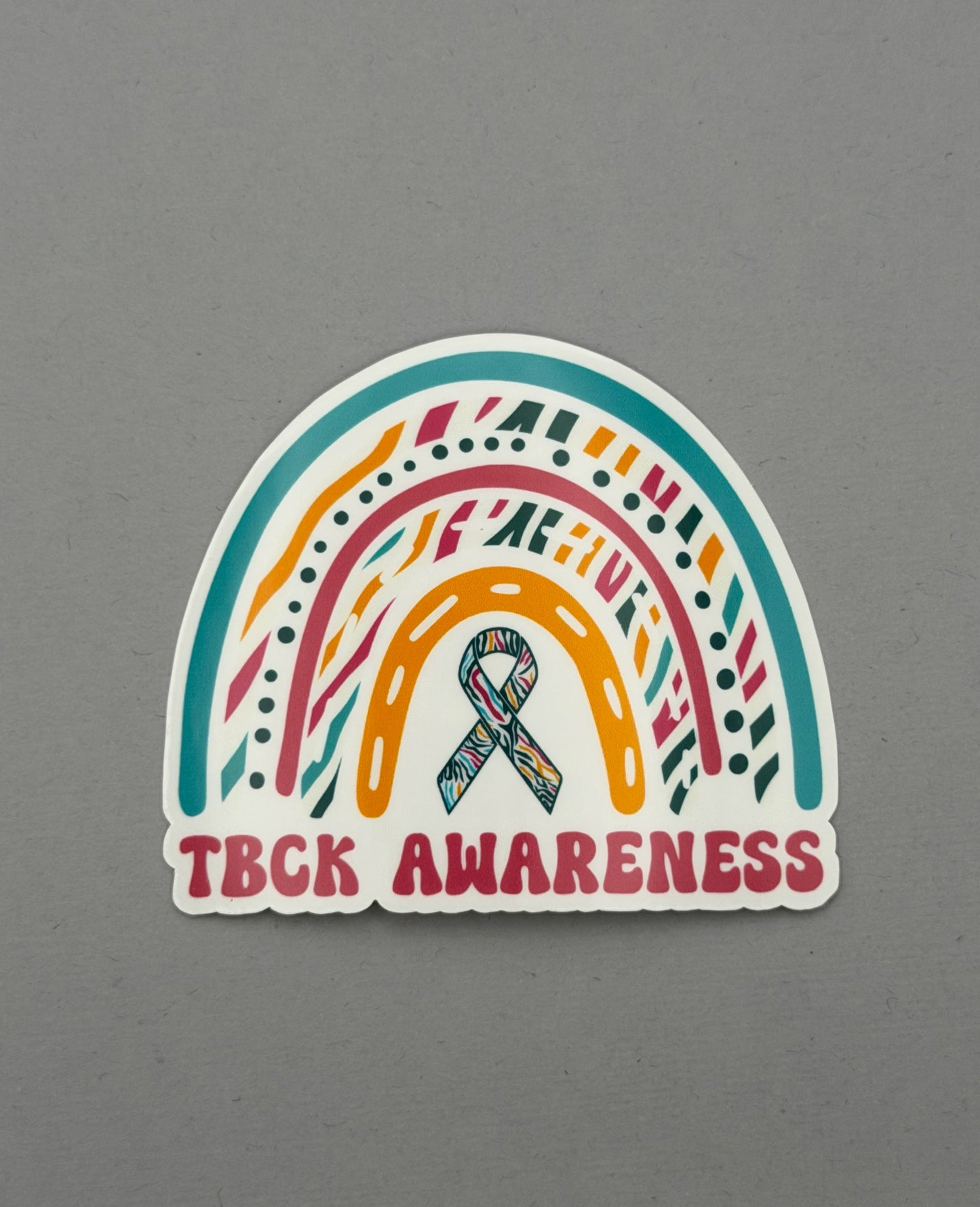TBCK Syndrome Awareness Rainbow Sticker