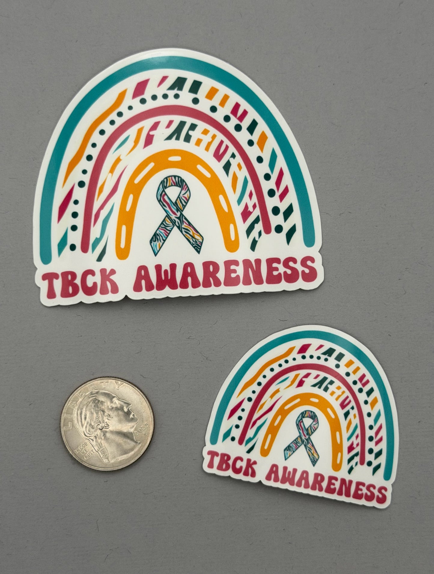TBCK Syndrome Awareness Rainbow Sticker
