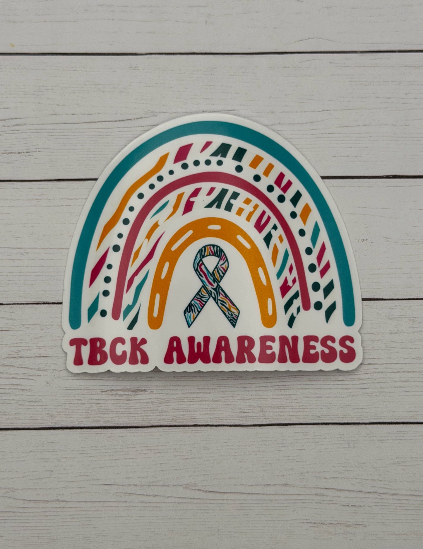 TBCK Syndrome Awareness Rainbow Sticker
