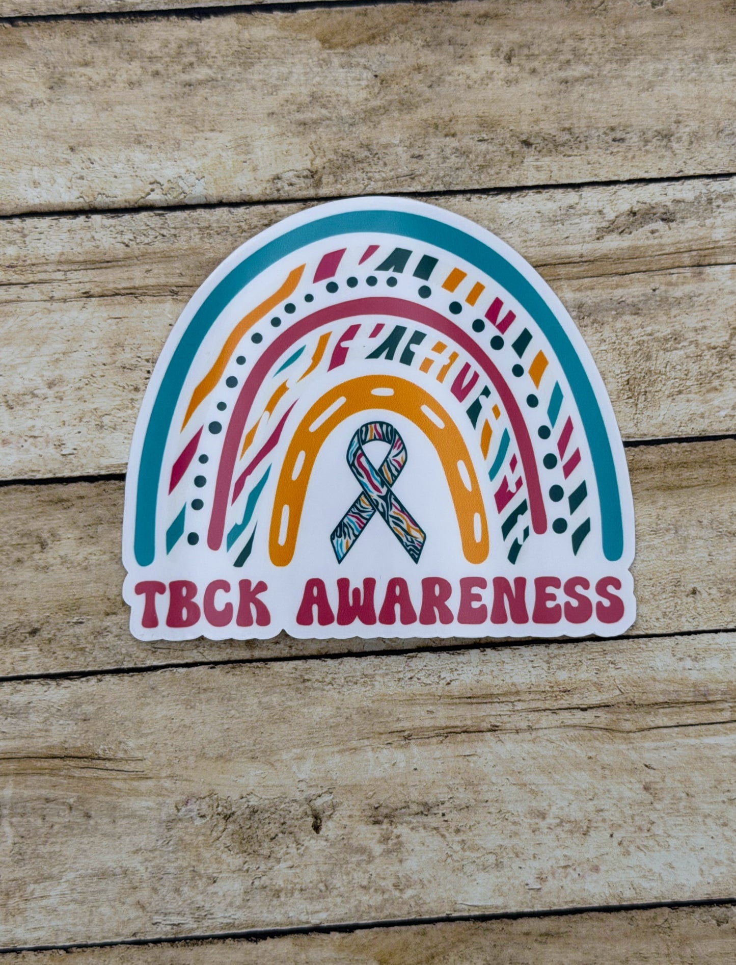 TBCK Syndrome Awareness Rainbow Sticker