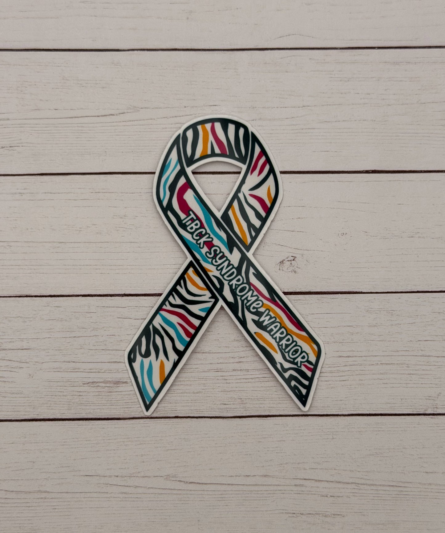 TBCK Syndrome Warrior Ribbon Sticker