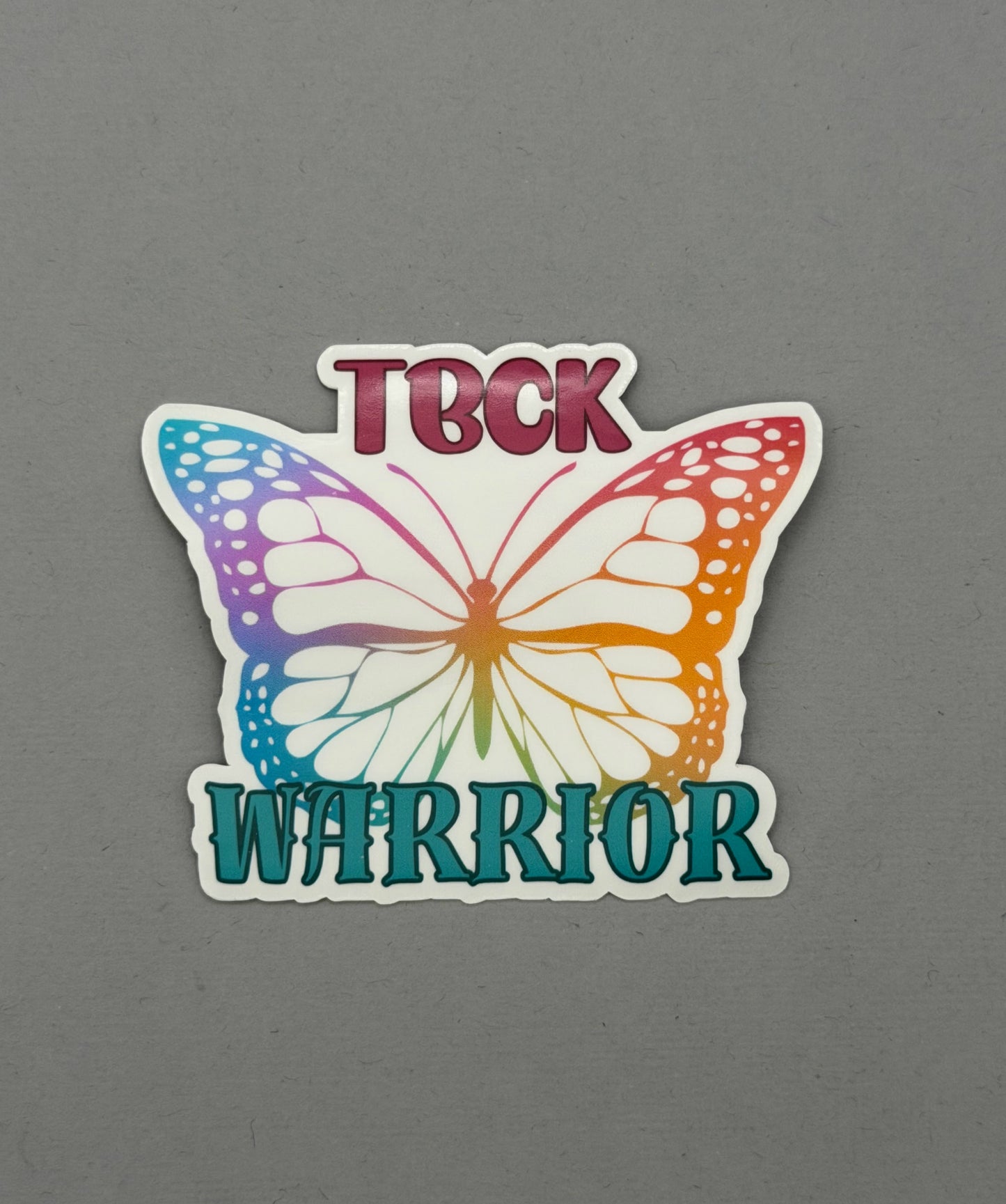 TBCK Syndrome Warrior Butterfly Sticker