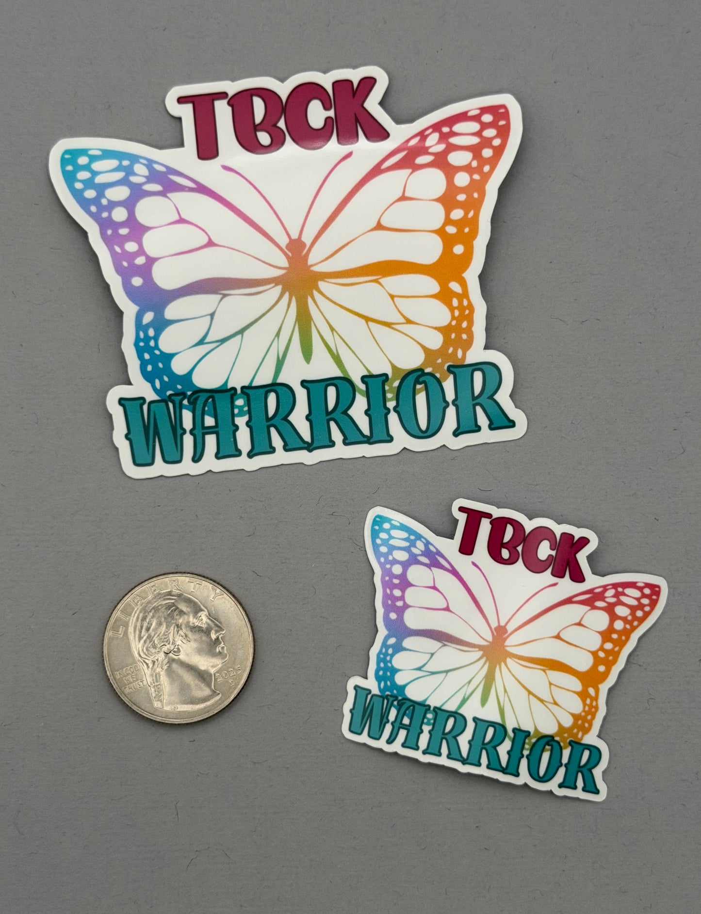 TBCK Syndrome Warrior Butterfly Sticker