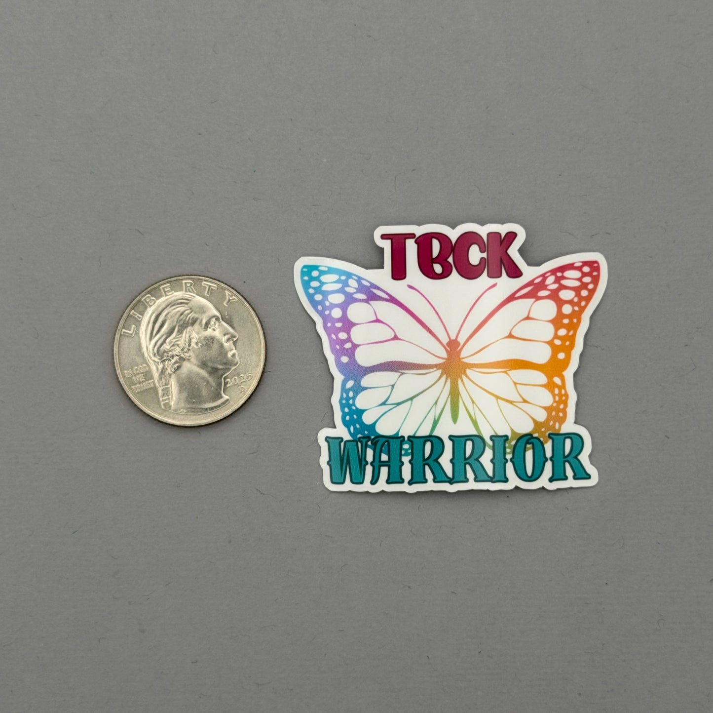 TBCK Syndrome Warrior Butterfly Sticker