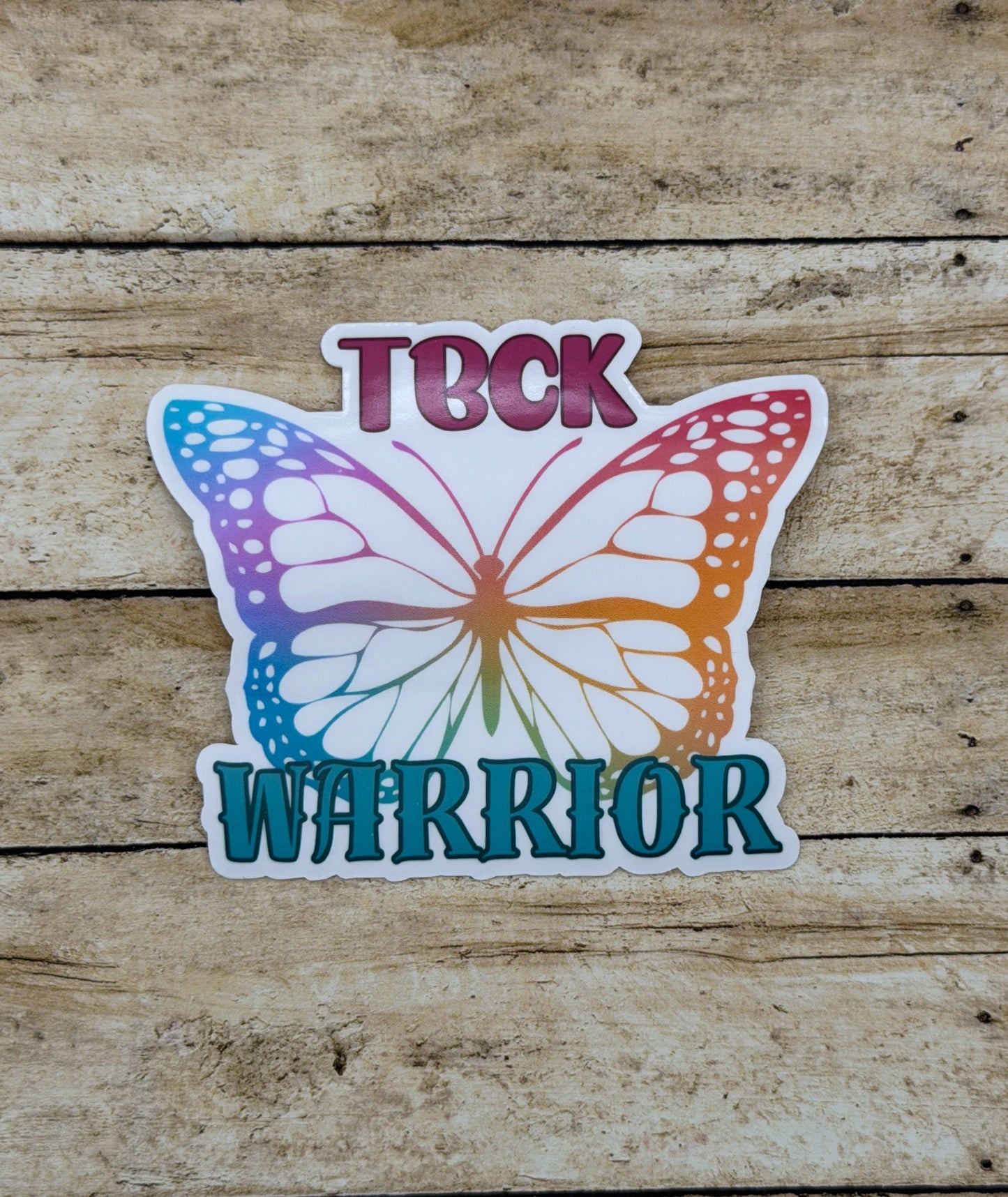 TBCK Syndrome Warrior Butterfly Sticker