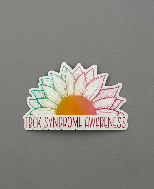 TBCK Syndrome Awareness Sunflower Sticker