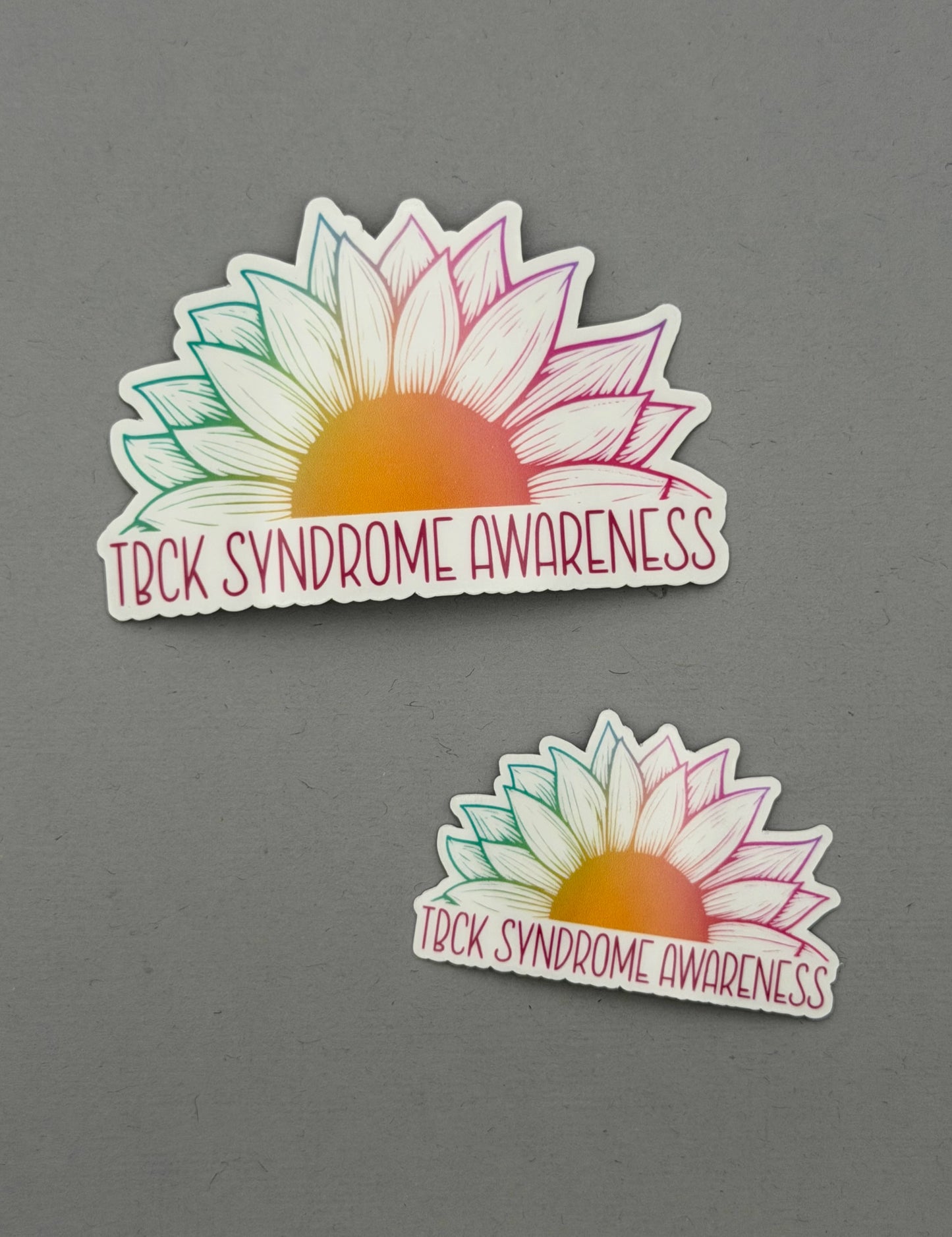 TBCK Syndrome Awareness Sunflower Sticker