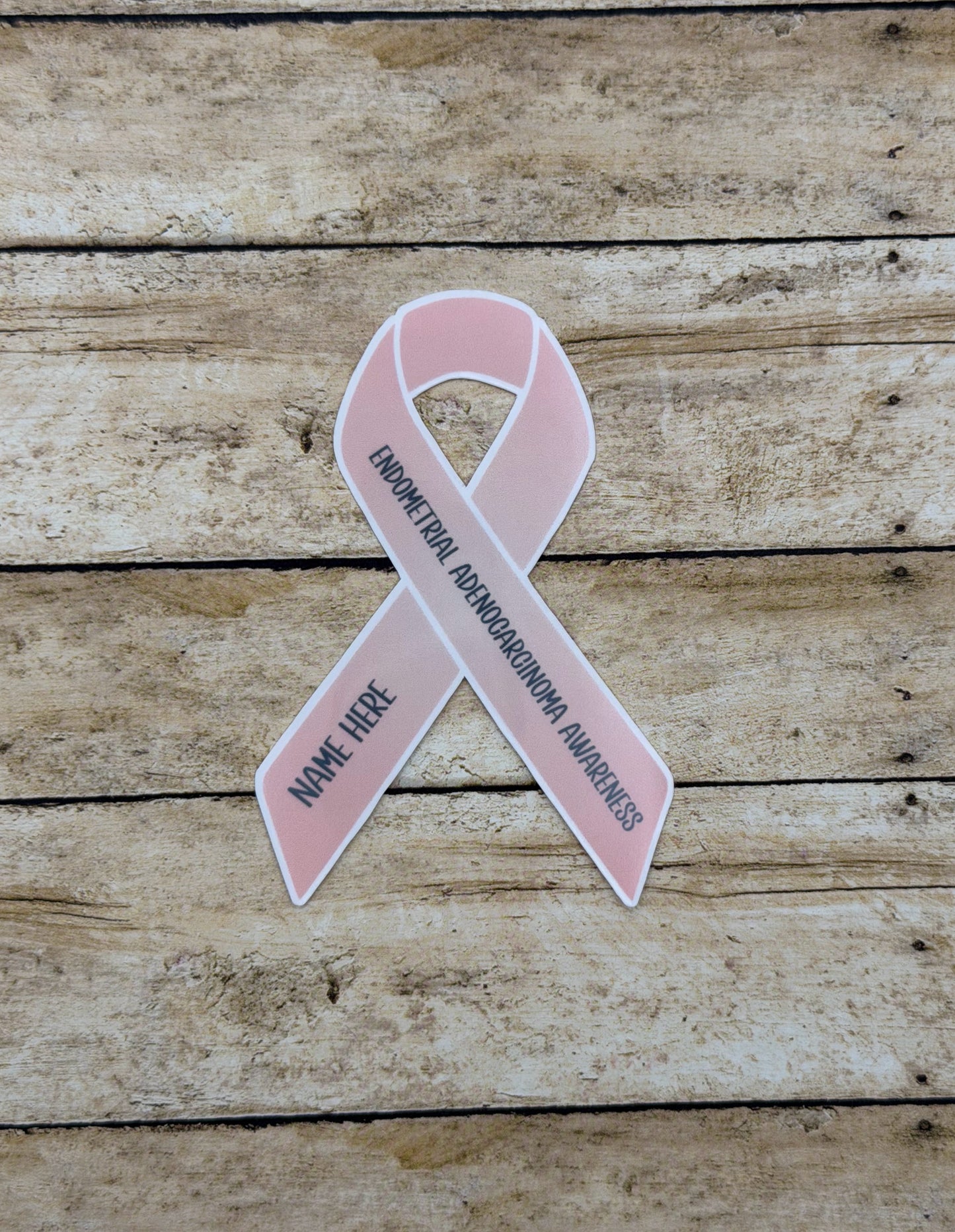 Endometrial Adenocarcinoma Awareness Custom Ribbon Sticker or Magnet