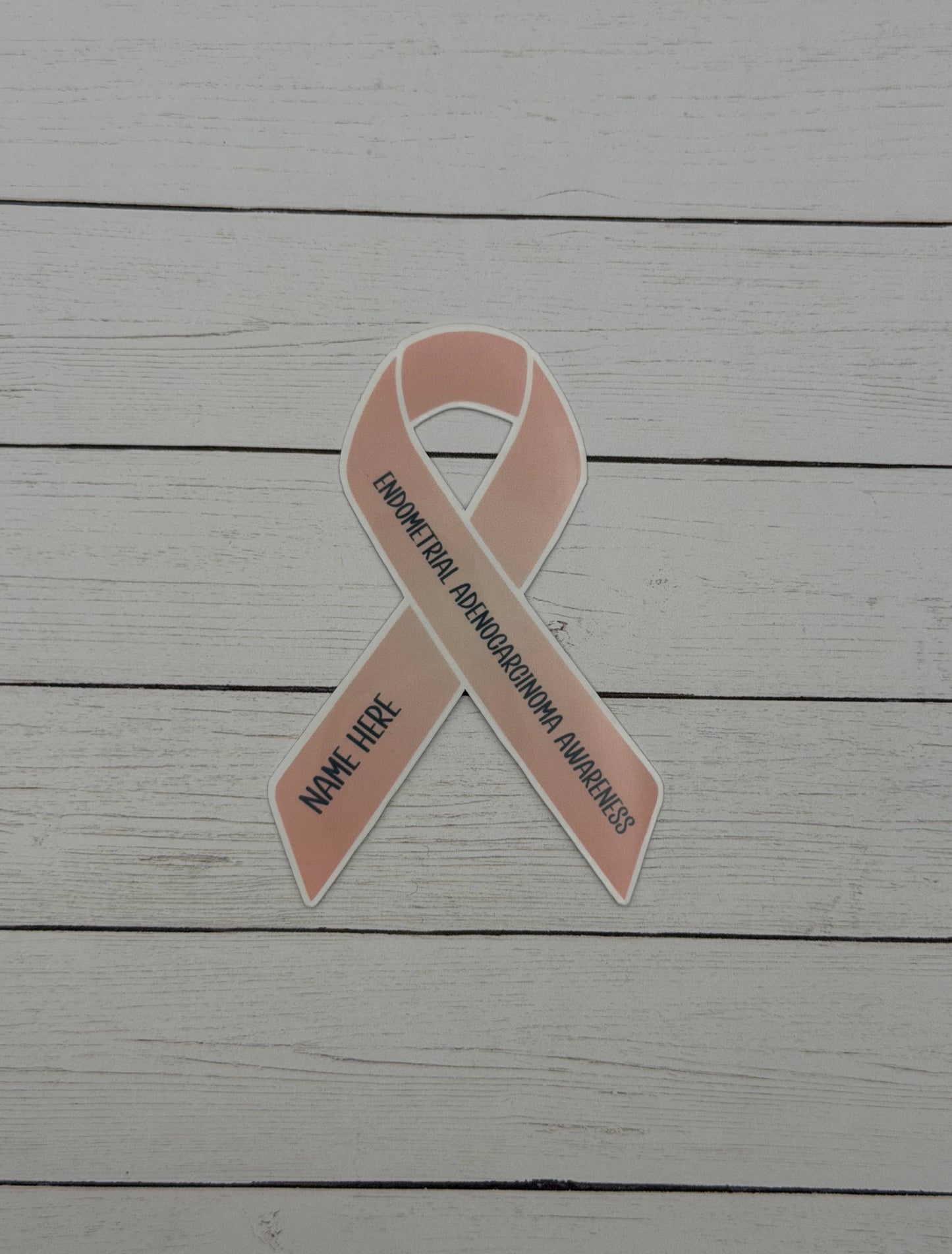 Endometrial Adenocarcinoma Awareness Custom Ribbon Sticker or Magnet