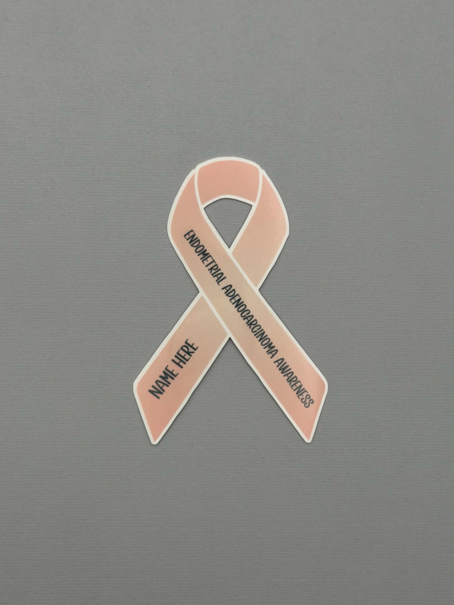 Endometrial Adenocarcinoma Awareness Custom Ribbon Sticker or Magnet