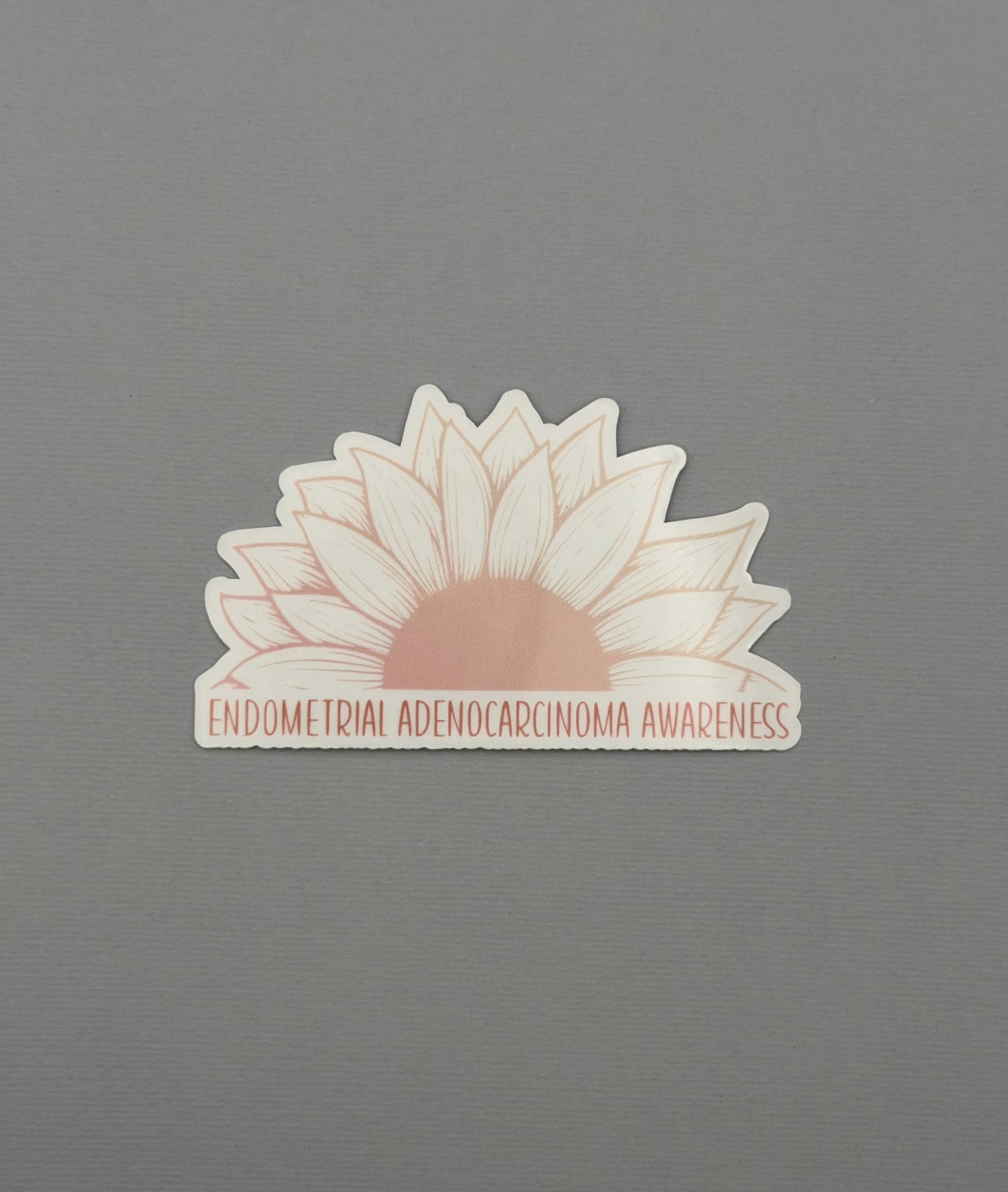 Endometrial Adenocarcinoma Awareness Sunflower Sticker or Magnet