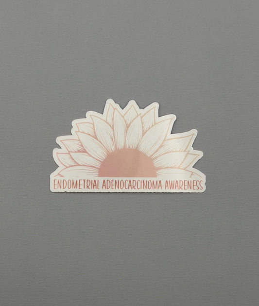 Endometrial Adenocarcinoma Awareness Sunflower Sticker or Magnet