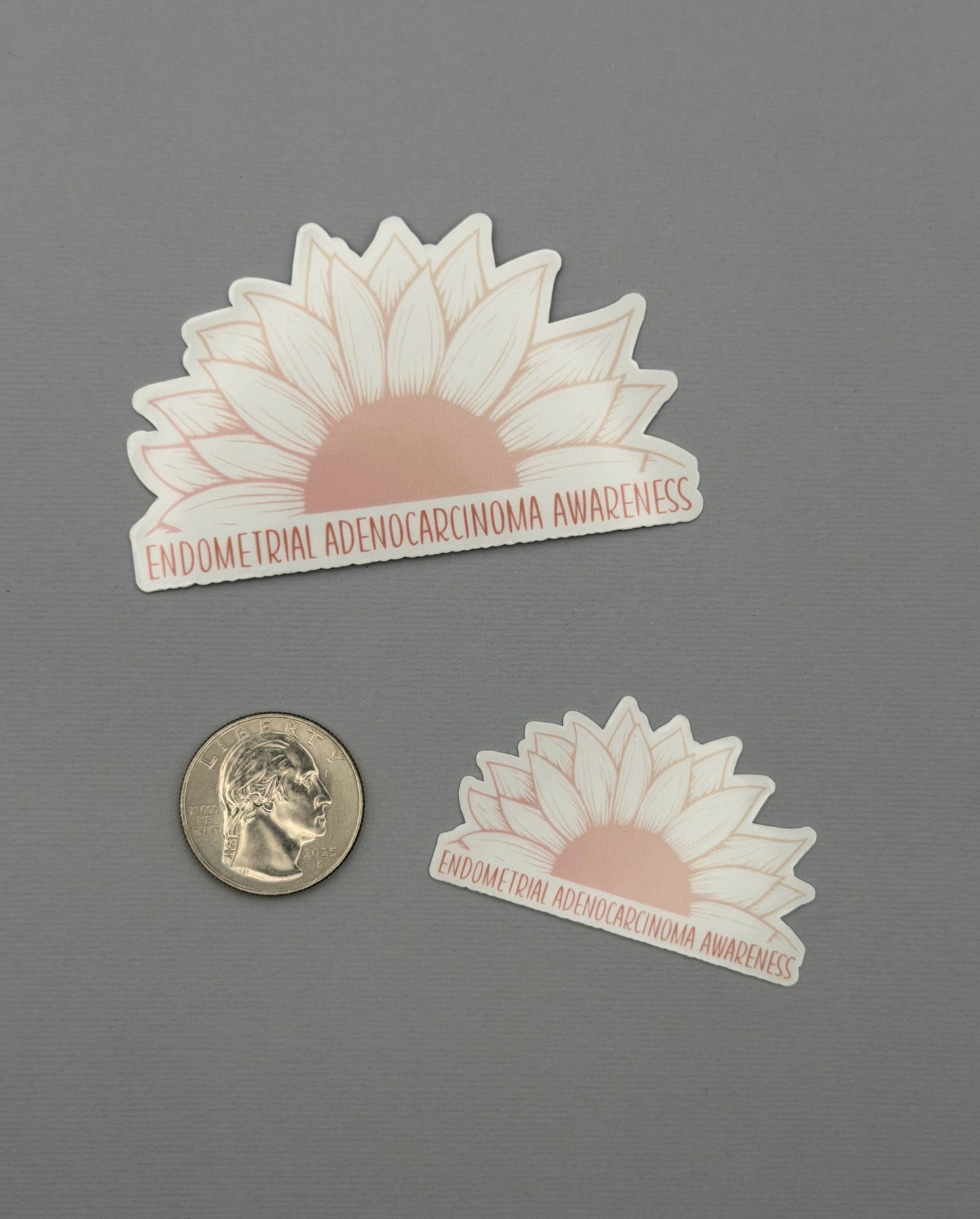 Endometrial Adenocarcinoma Awareness Sunflower Sticker or Magnet