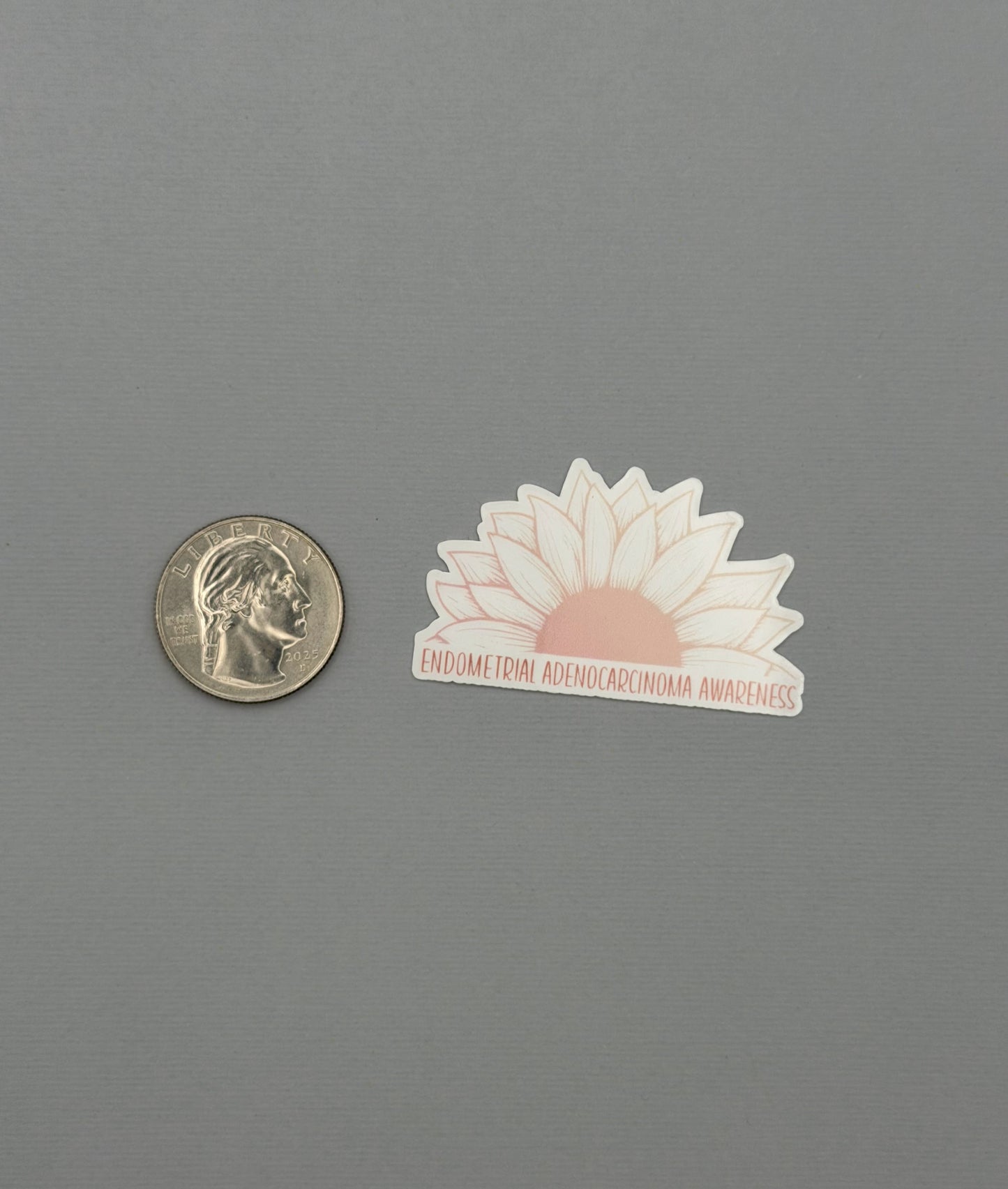 Endometrial Adenocarcinoma Awareness Sunflower Sticker or Magnet