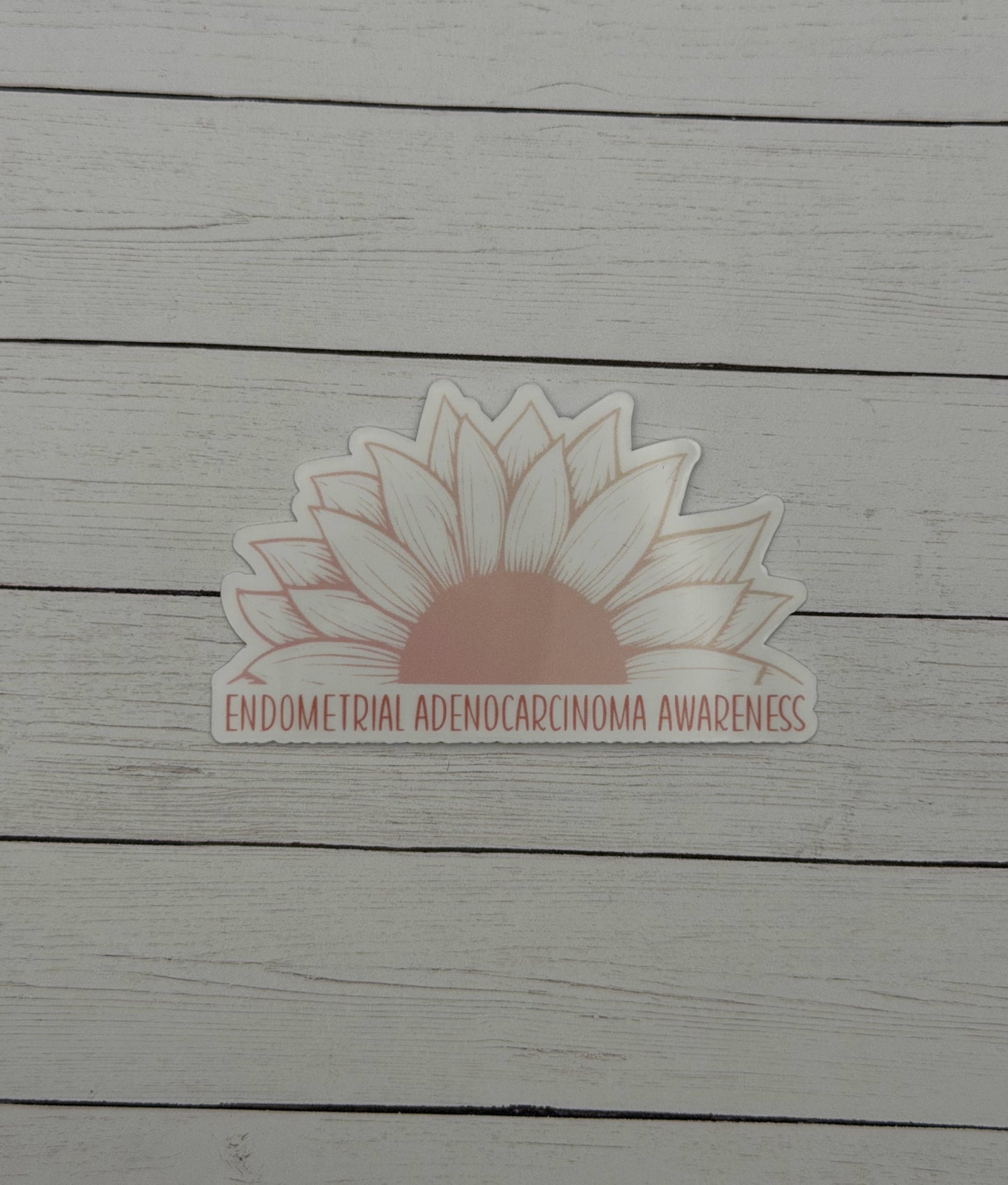 Endometrial Adenocarcinoma Awareness Sunflower Sticker or Magnet