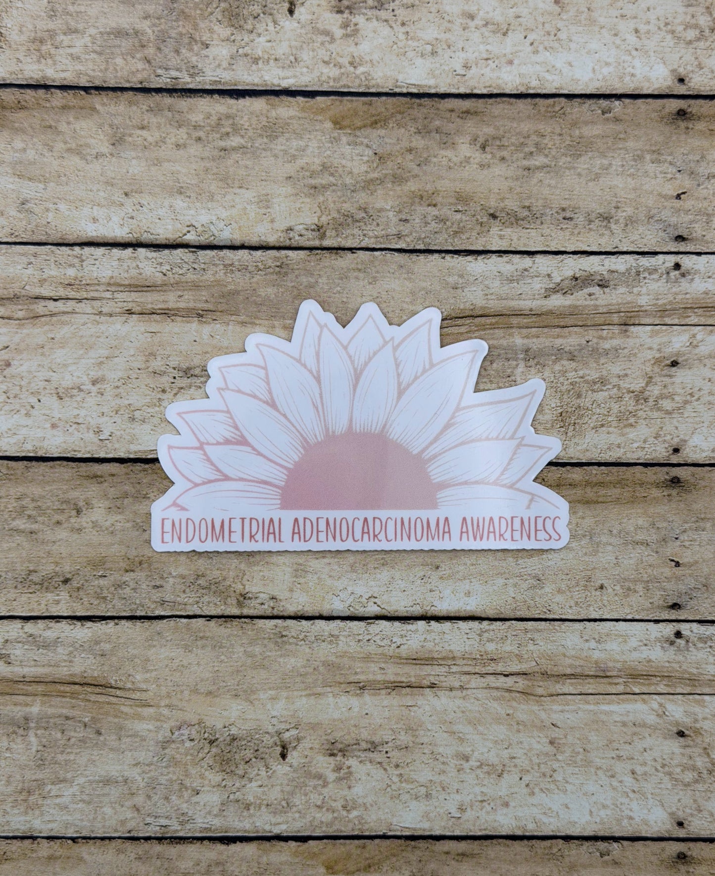 Endometrial Adenocarcinoma Awareness Sunflower Sticker or Magnet