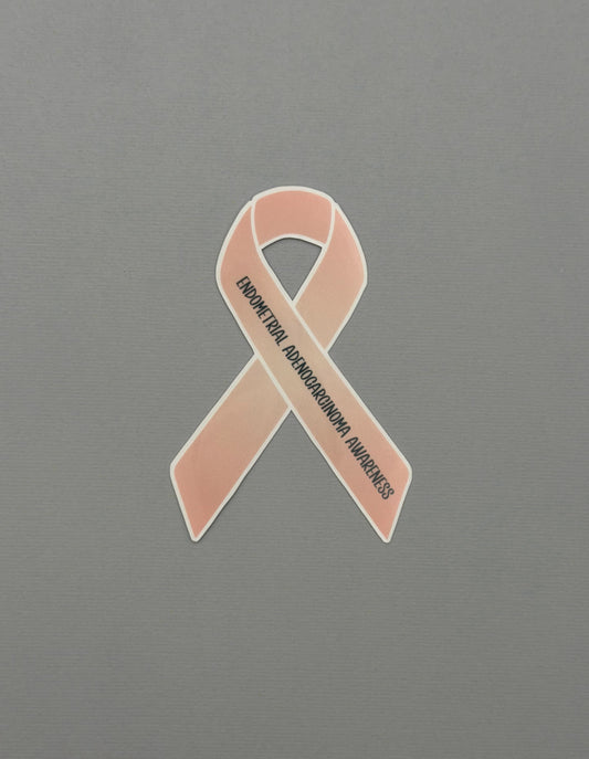 Endometrial Adenocarcinoma Awareness Ribbon Sticker or Magnet