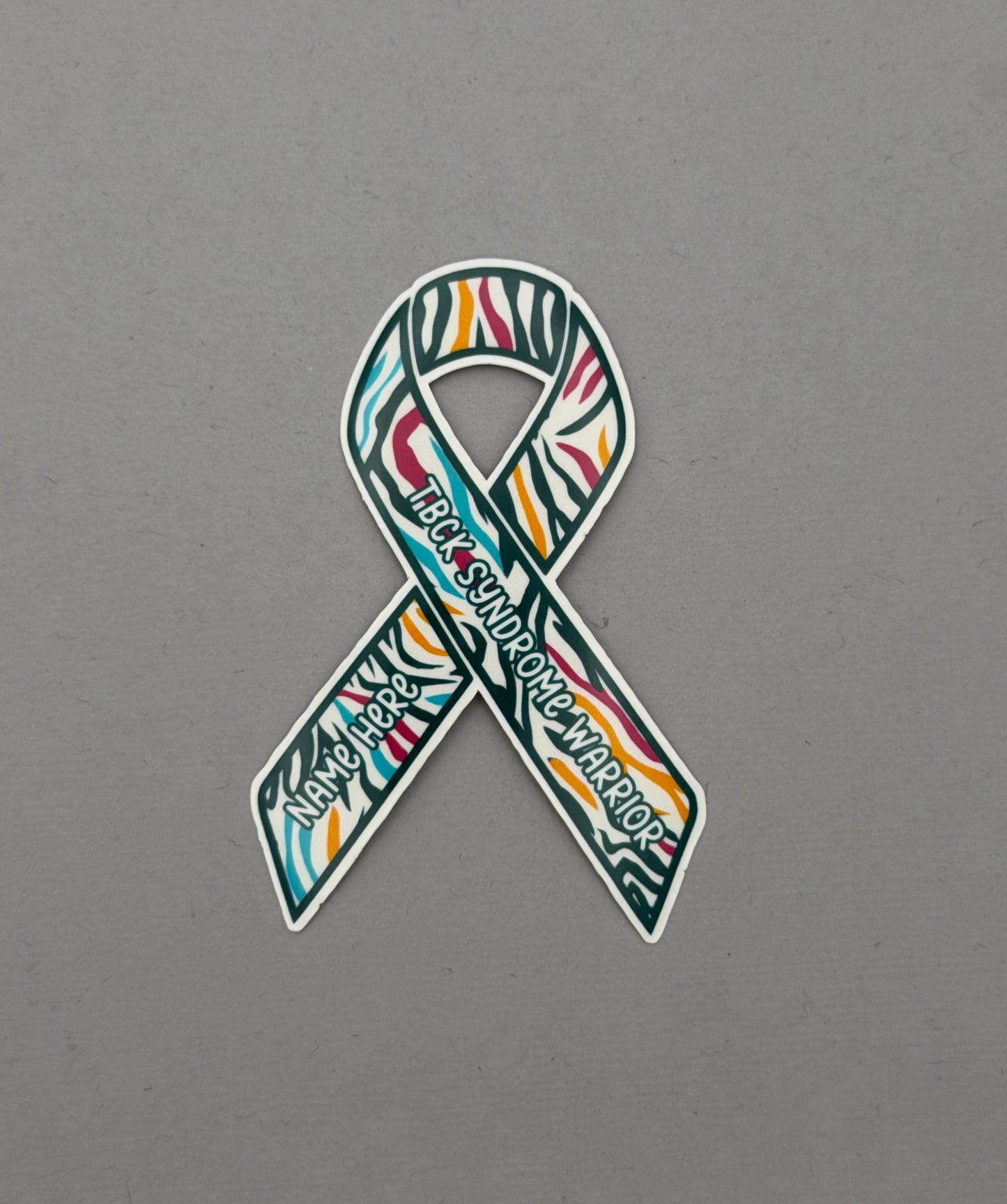 TBCK Syndrome Warrior Custom Ribbon Sticker