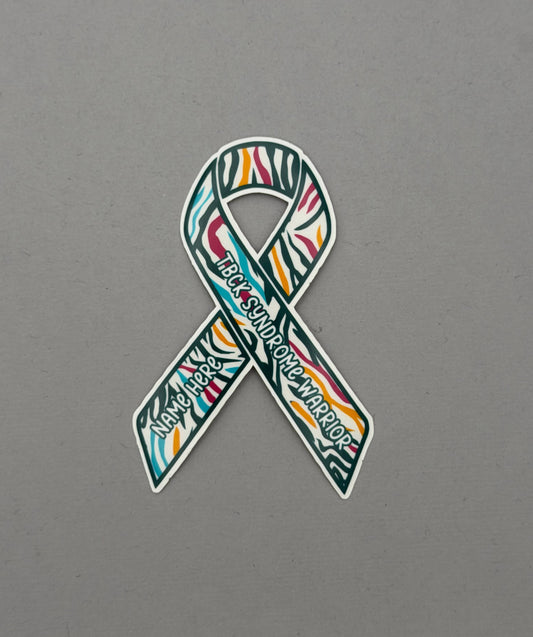 TBCK Syndrome Warrior Custom Ribbon Sticker