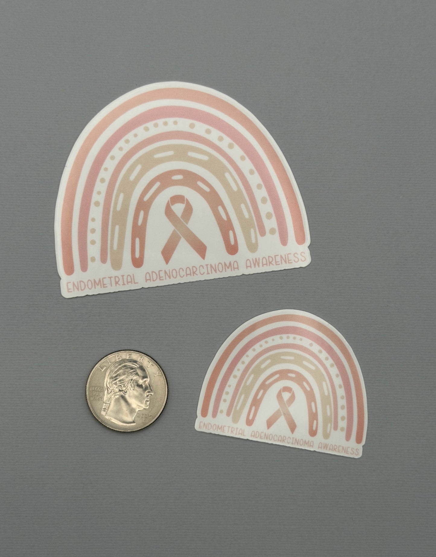 Endometrial Adenocarcinoma Awareness Rainbow Sticker or Magnet