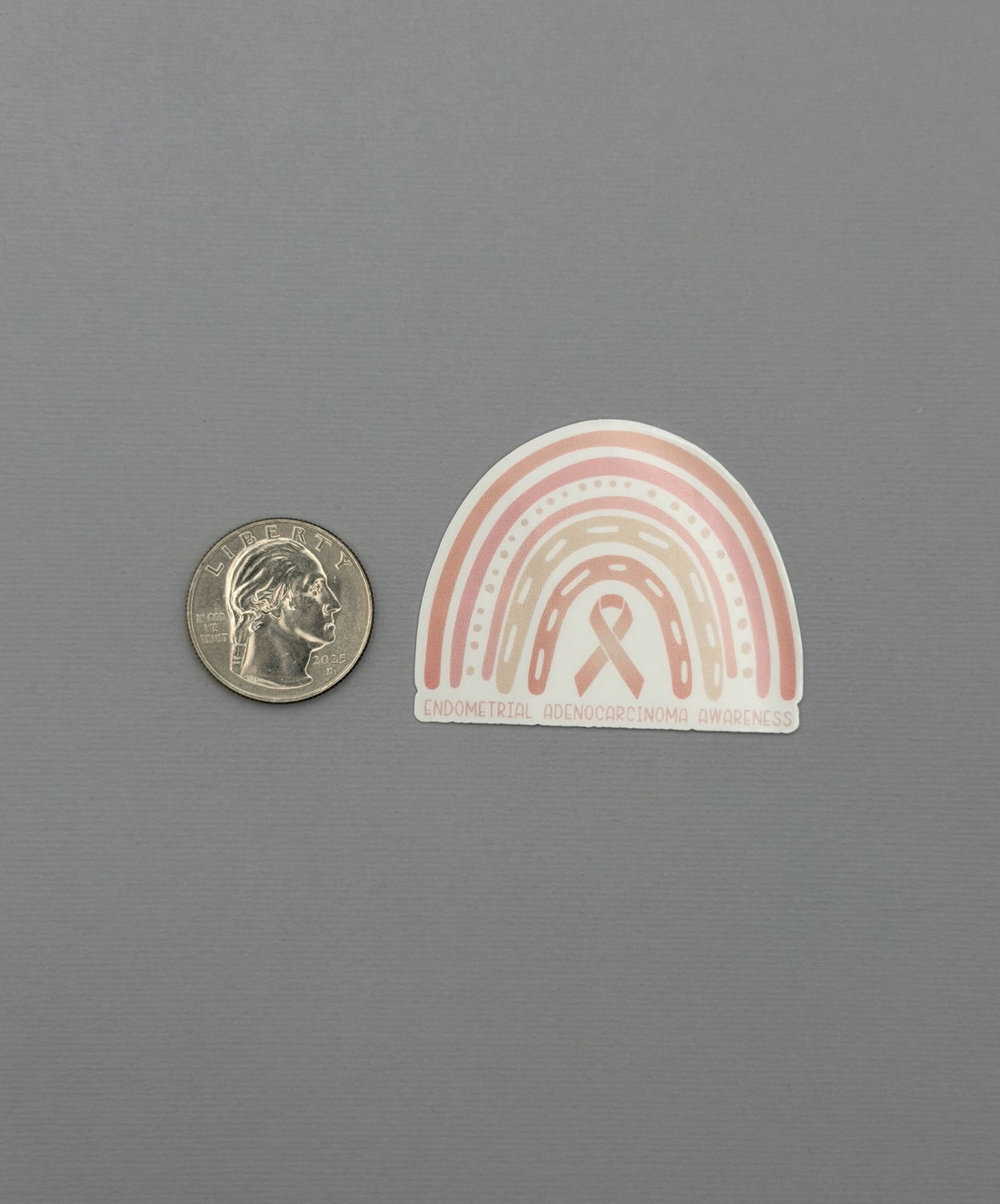 Endometrial Adenocarcinoma Awareness Rainbow Sticker or Magnet