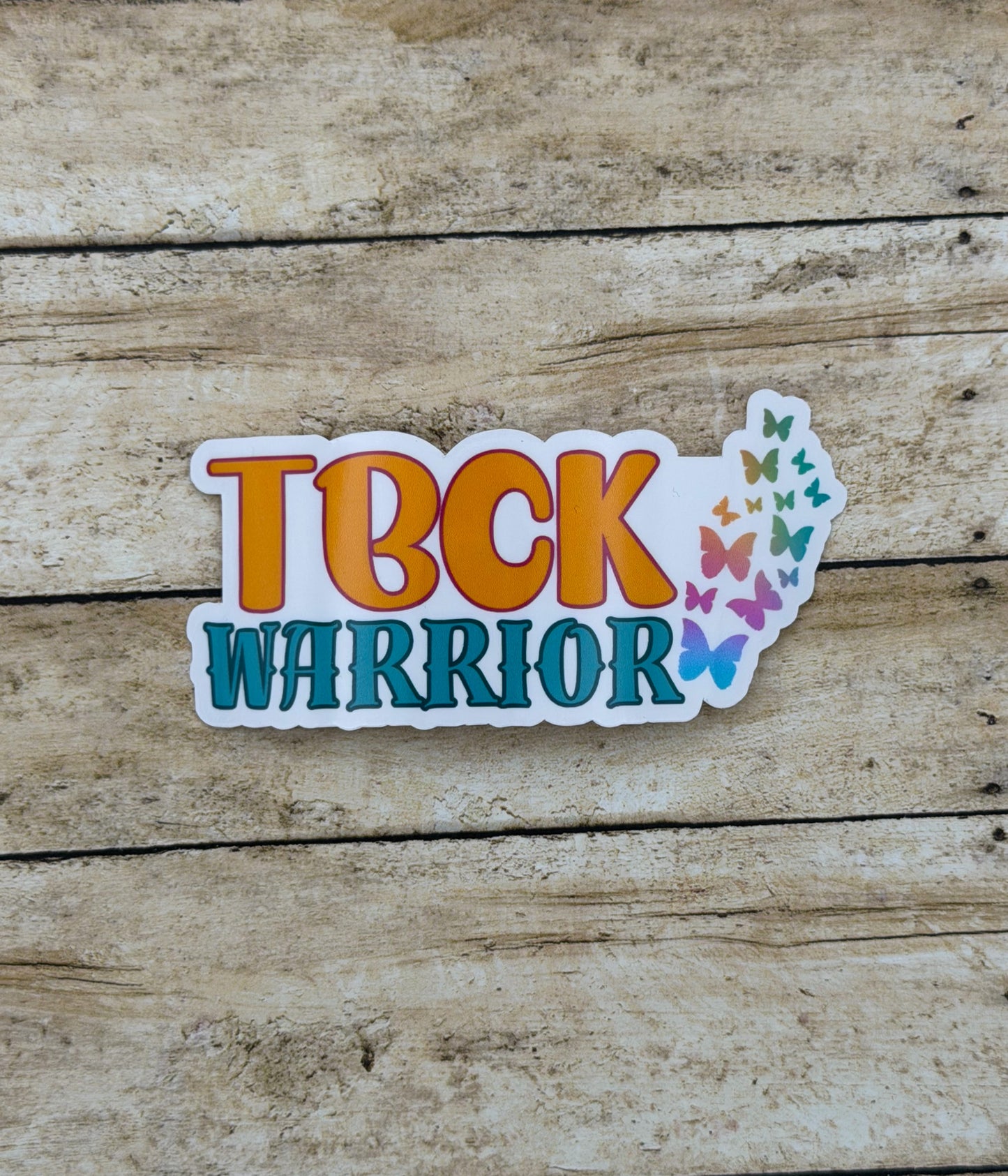 TBCK Syndrome Warrior Butterflies Sticker