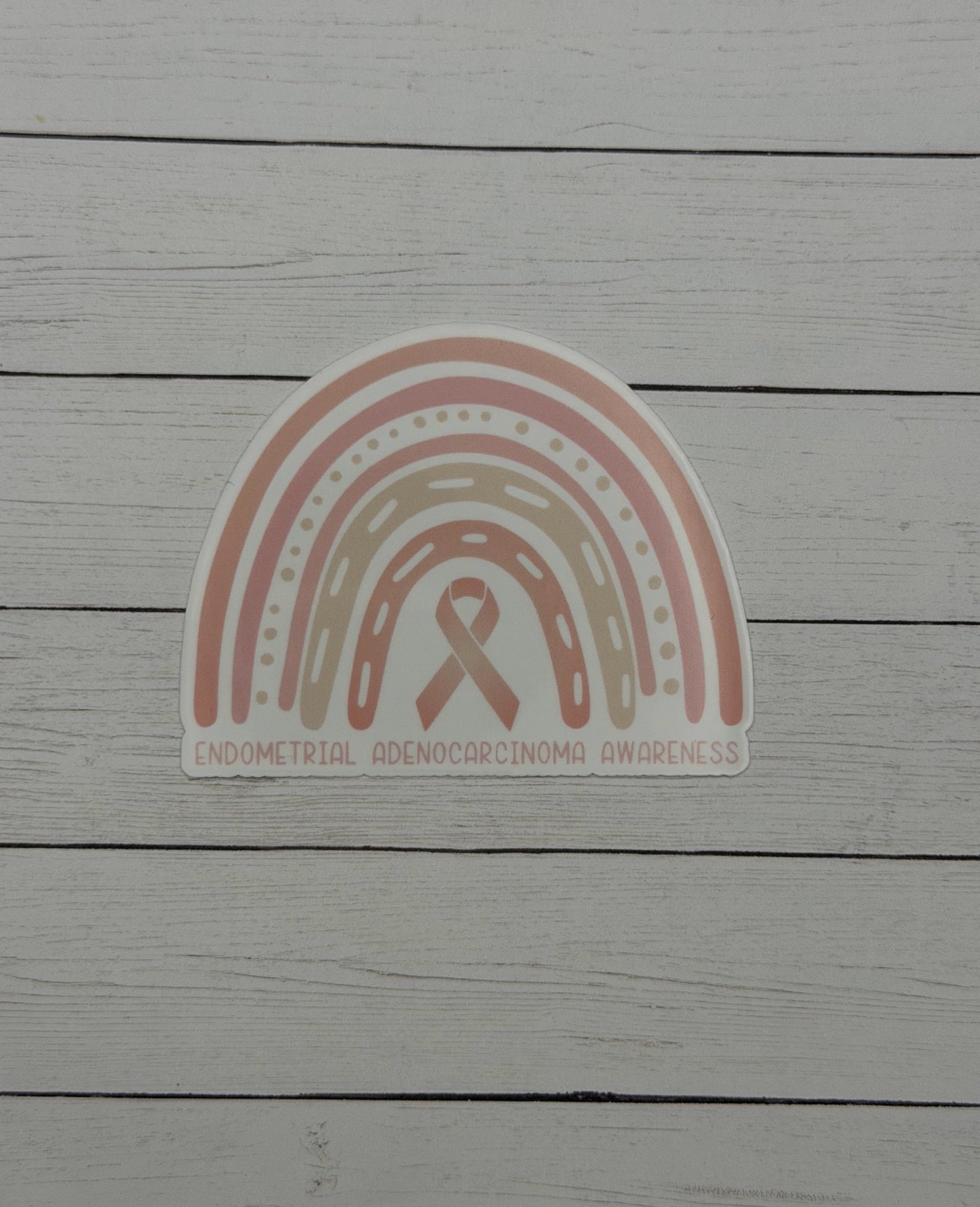 Endometrial Adenocarcinoma Awareness Rainbow Sticker or Magnet