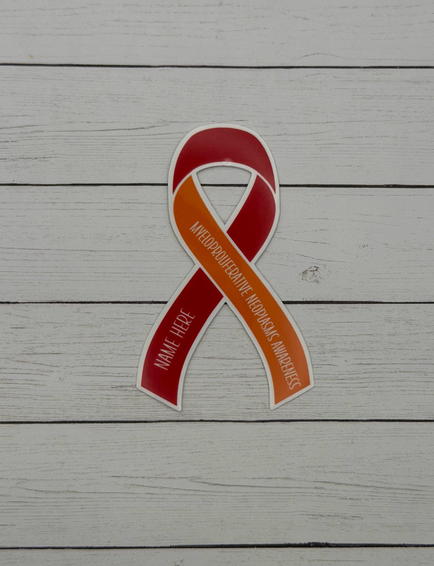 Myeloproliferative Neoplasms Awareness Custom Ribbon Sticker or Magnet | MPNs
