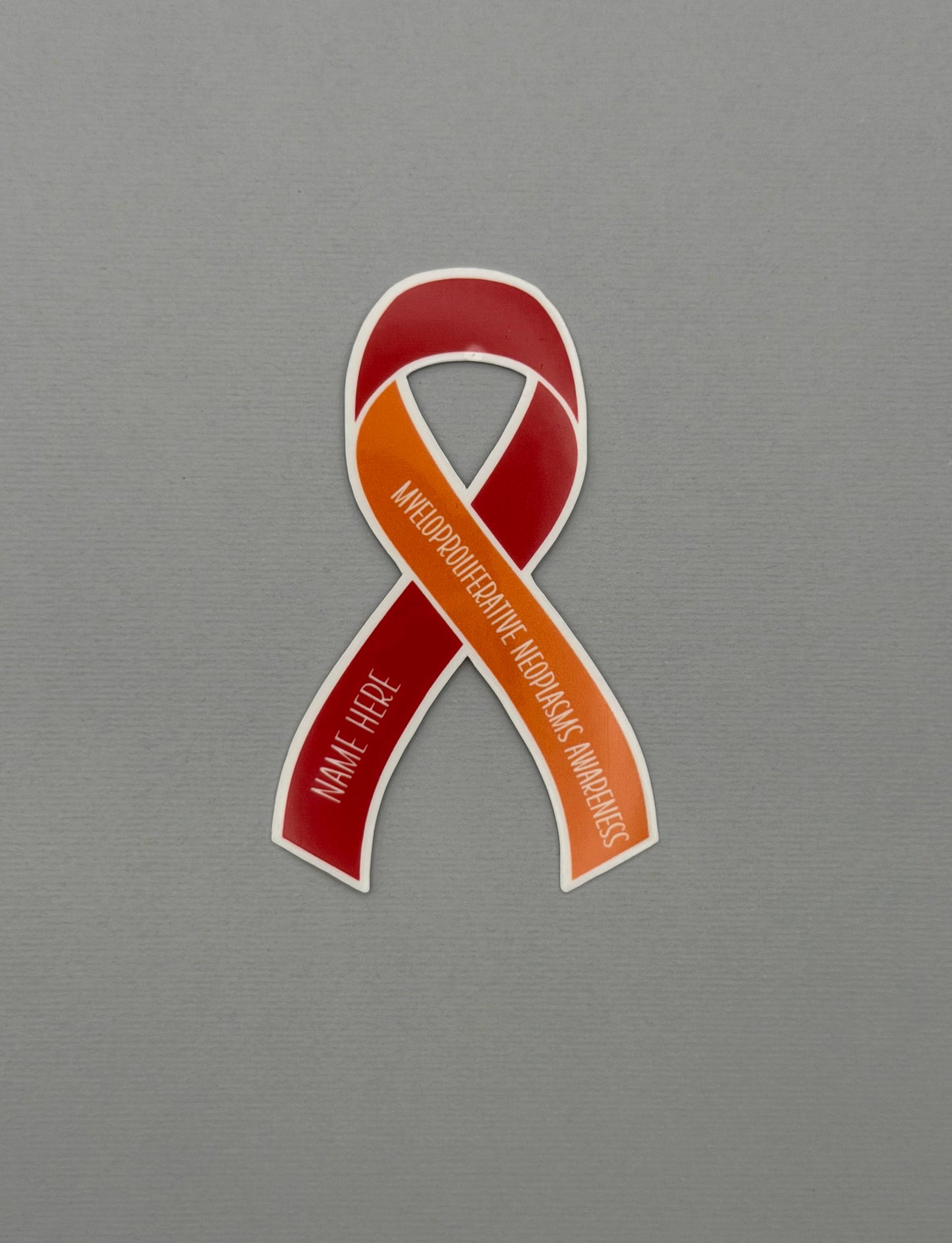 Myeloproliferative Neoplasms Awareness Custom Ribbon Sticker or Magnet | MPNs
