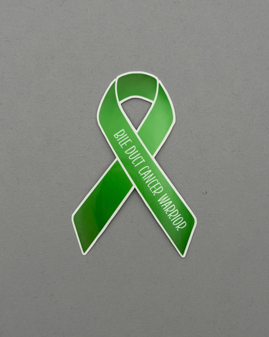 Bile Duct Cancer Warrior Ribbon Sticker