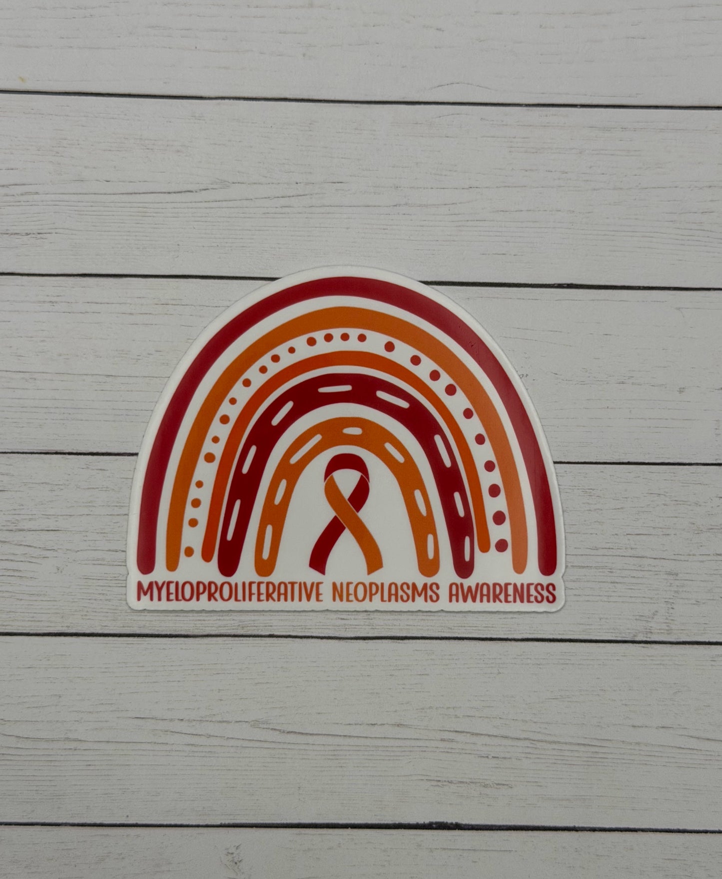 Myeloproliferative Neoplasms Awareness Rainbow Sticker or Magnet | MPNs