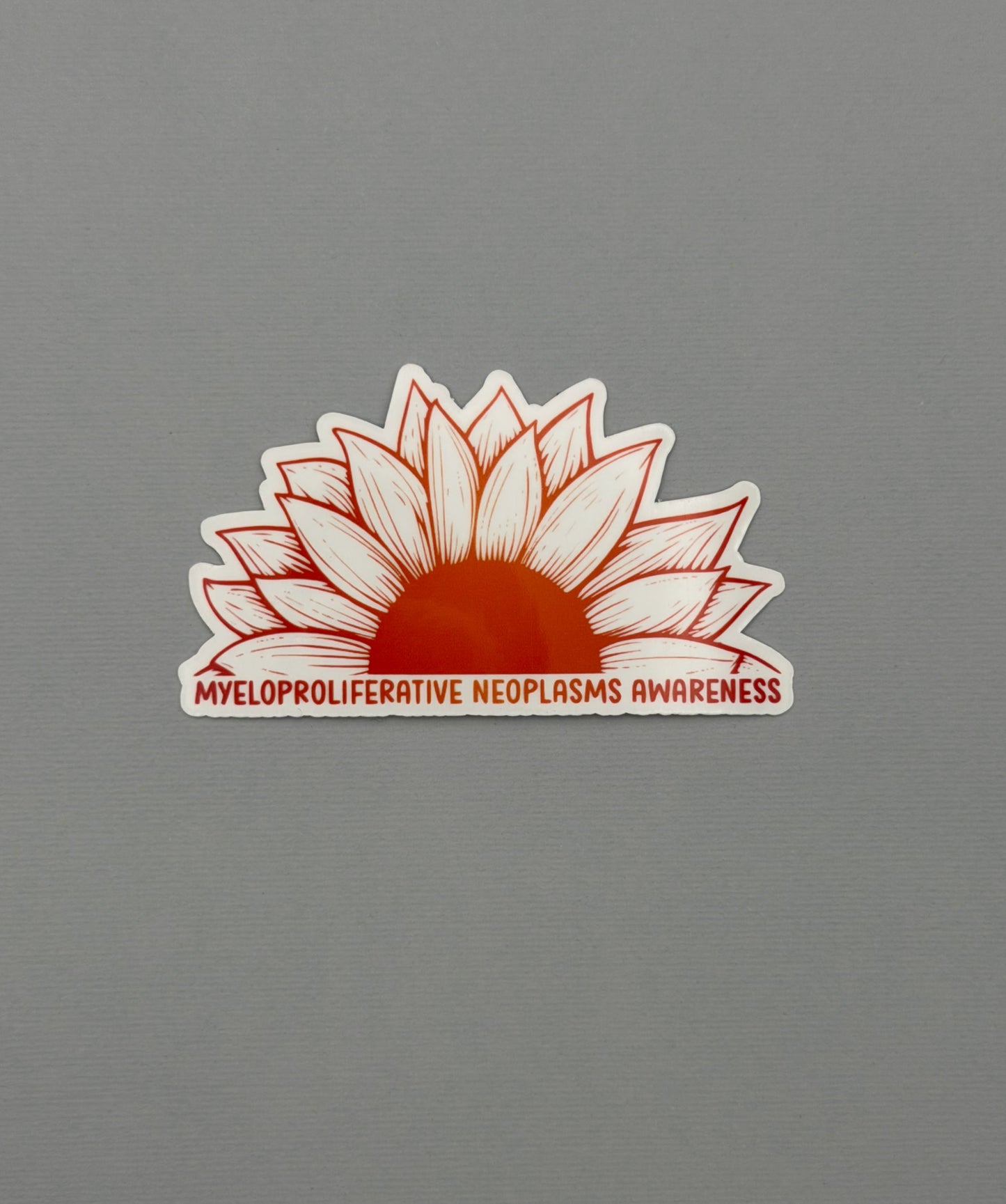 Myeloproliferative Neoplasms Awareness Sunflower Sticker or Magnet | MPNs