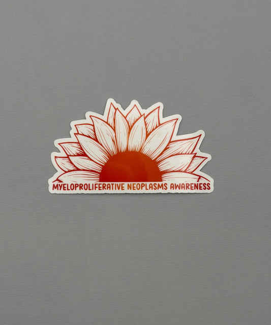 Myeloproliferative Neoplasms Awareness Sunflower Sticker or Magnet | MPNs