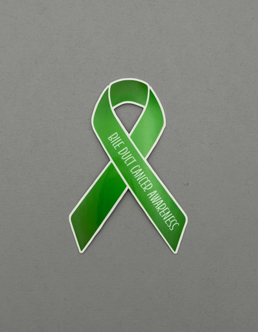 Bile Duct Cancer Awareness Ribbon Sticker