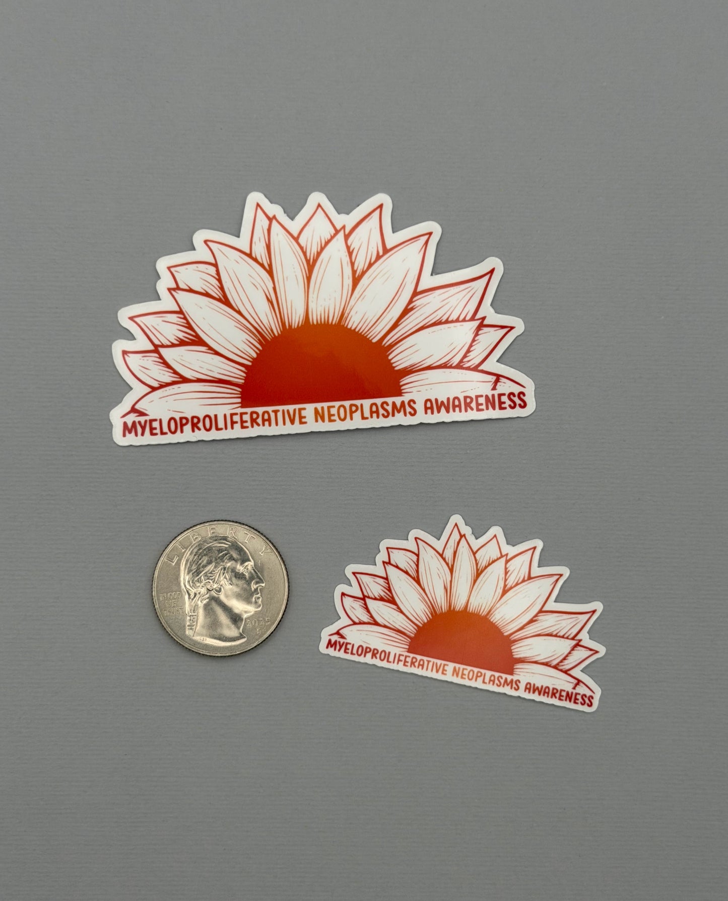 Myeloproliferative Neoplasms Awareness Sunflower Sticker or Magnet | MPNs